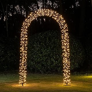 Lightshare Lighted Garden Arbors 7.7FT 832L Bridal Wedding Arch Backdrop...