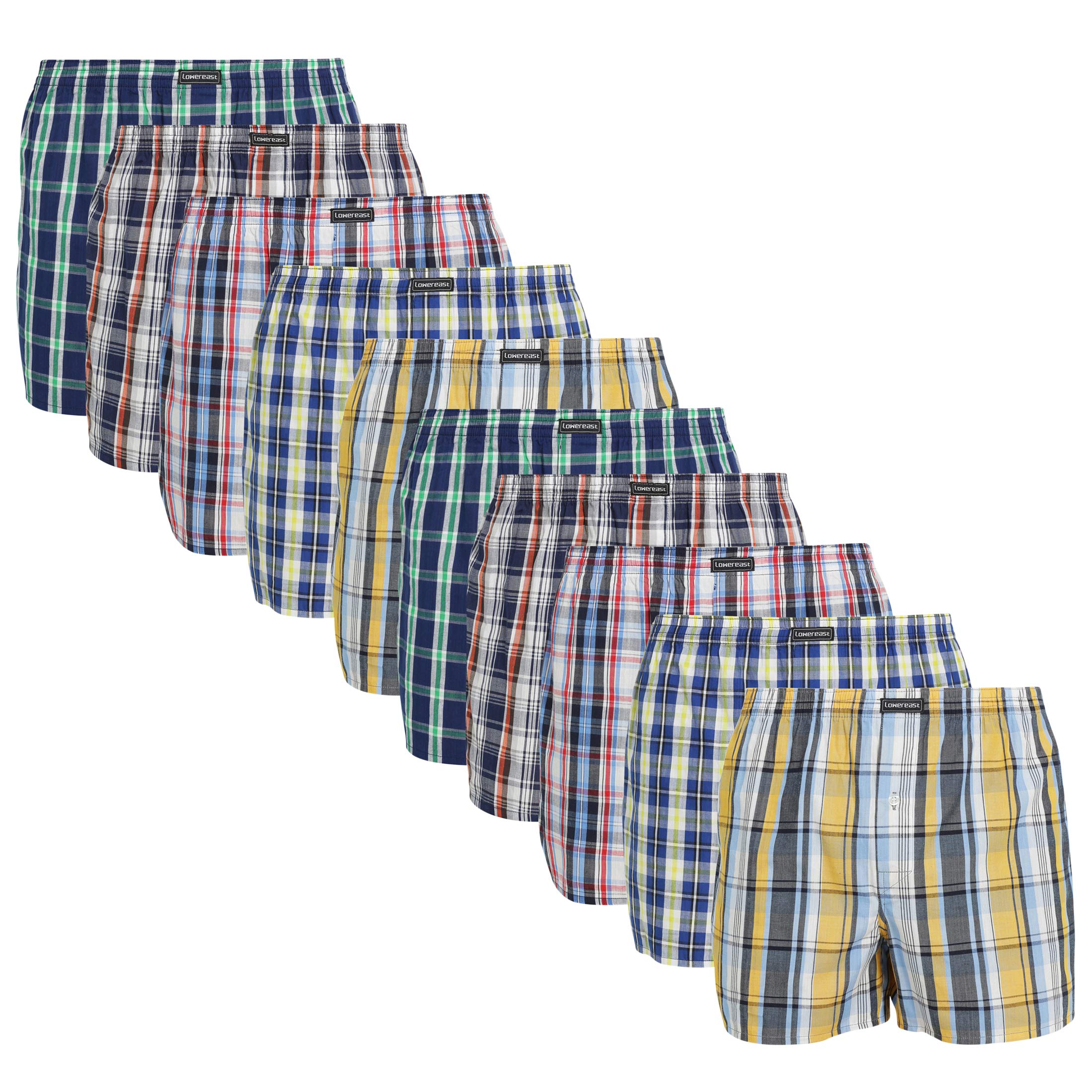 Lower East Boxer dla Mężczyzn- Große Karos (10er Pack)