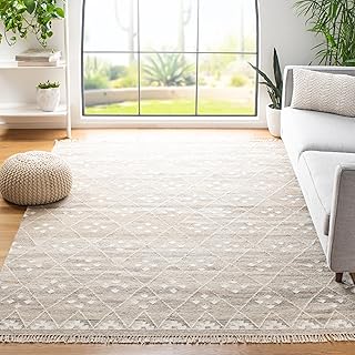 SAFAVIEH Natural Kilim Collection Area Rug - 6' x 9', Natural & Ivory, H...
