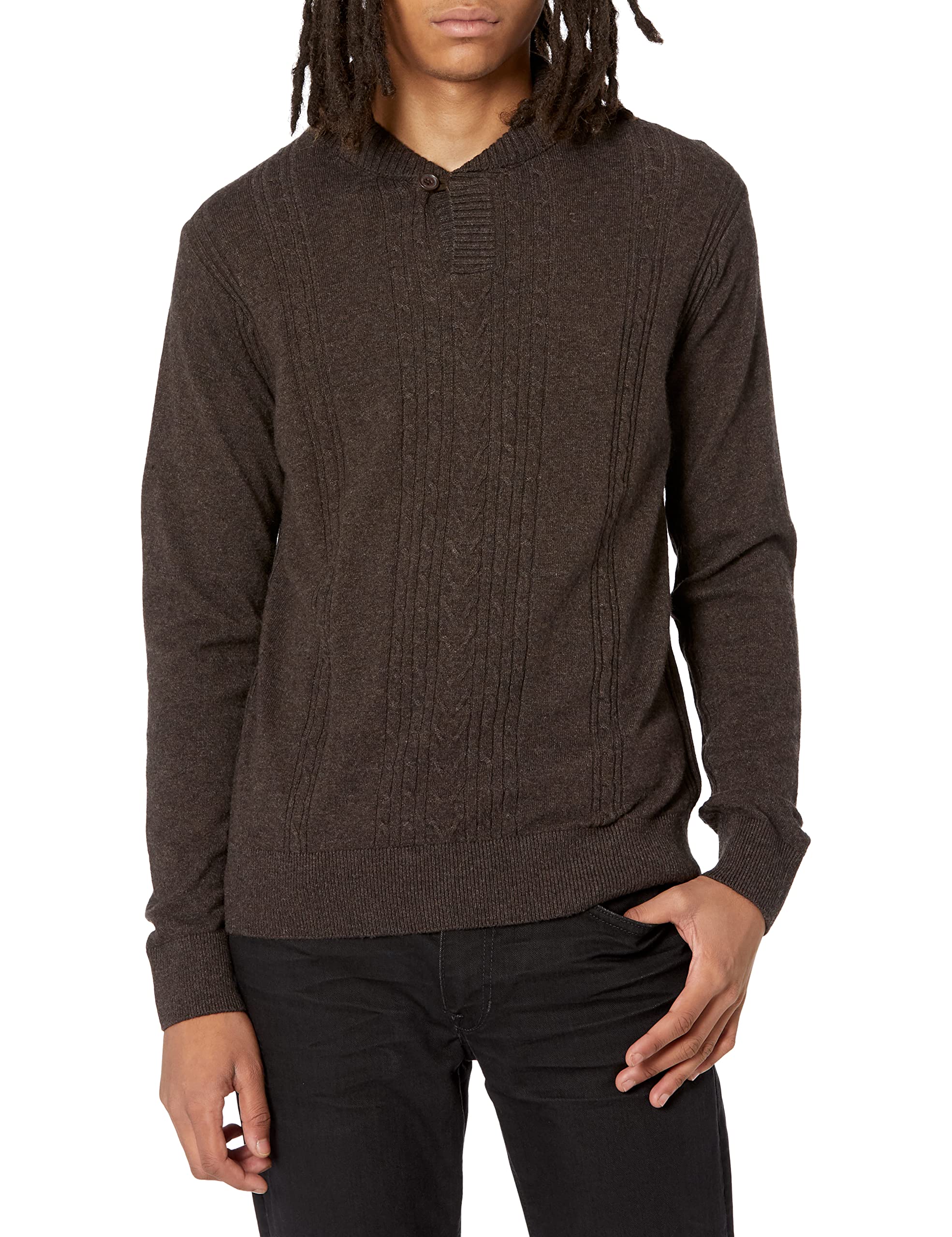 Alex CannonMen's Cable-Front Shawl-Collar Sweater