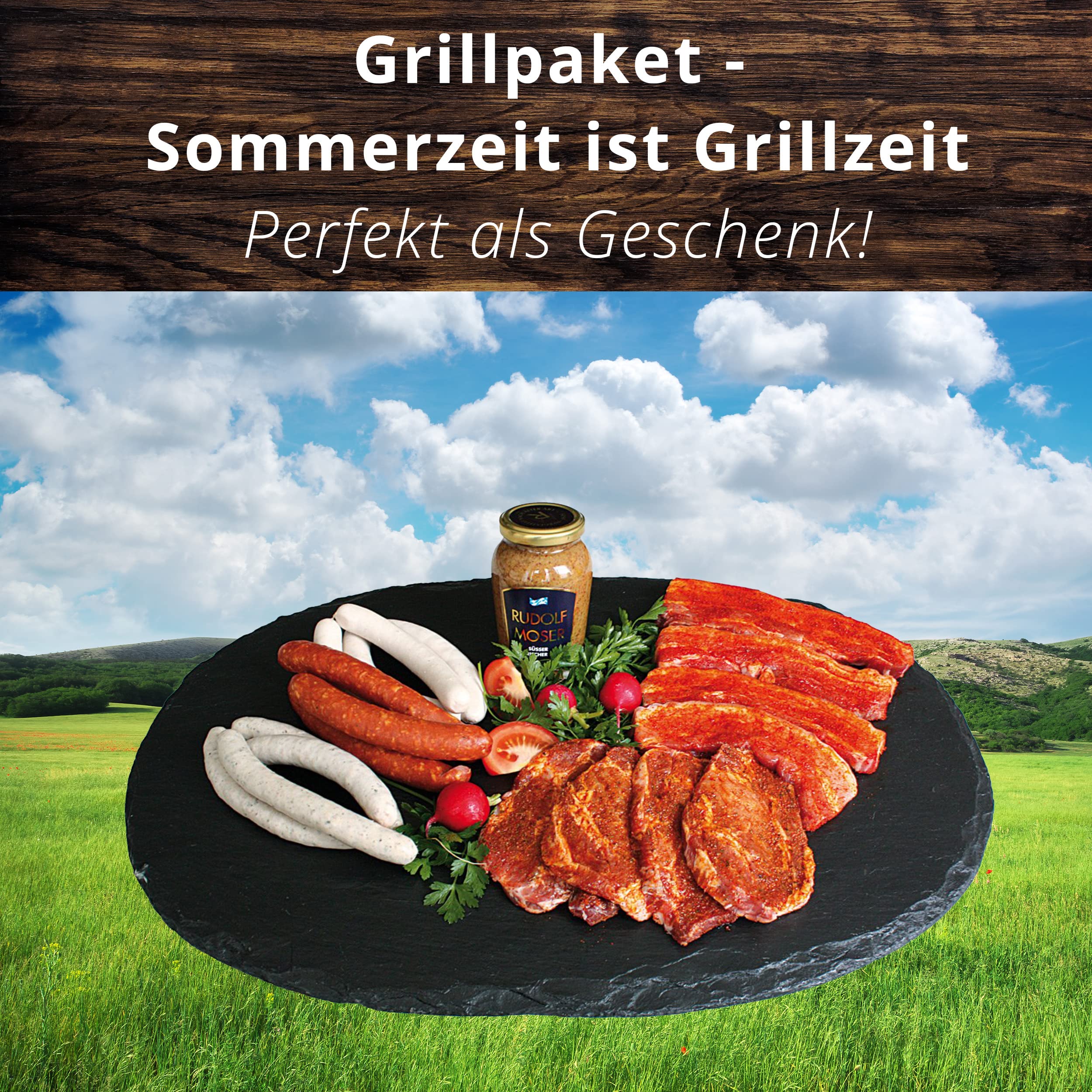 Landmetzger Schiessl - Feinschmecker Grillpaket für die perfekte Grillparty - Inhalt: ca. 2,8kg