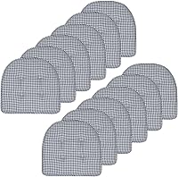 Vista 126 de Sweet Home Collection - Cojín de espuma viscoelástica para silla con capitoné, antideslizante, parte trasera de goma, en forma de U, 17 x 16 Gris