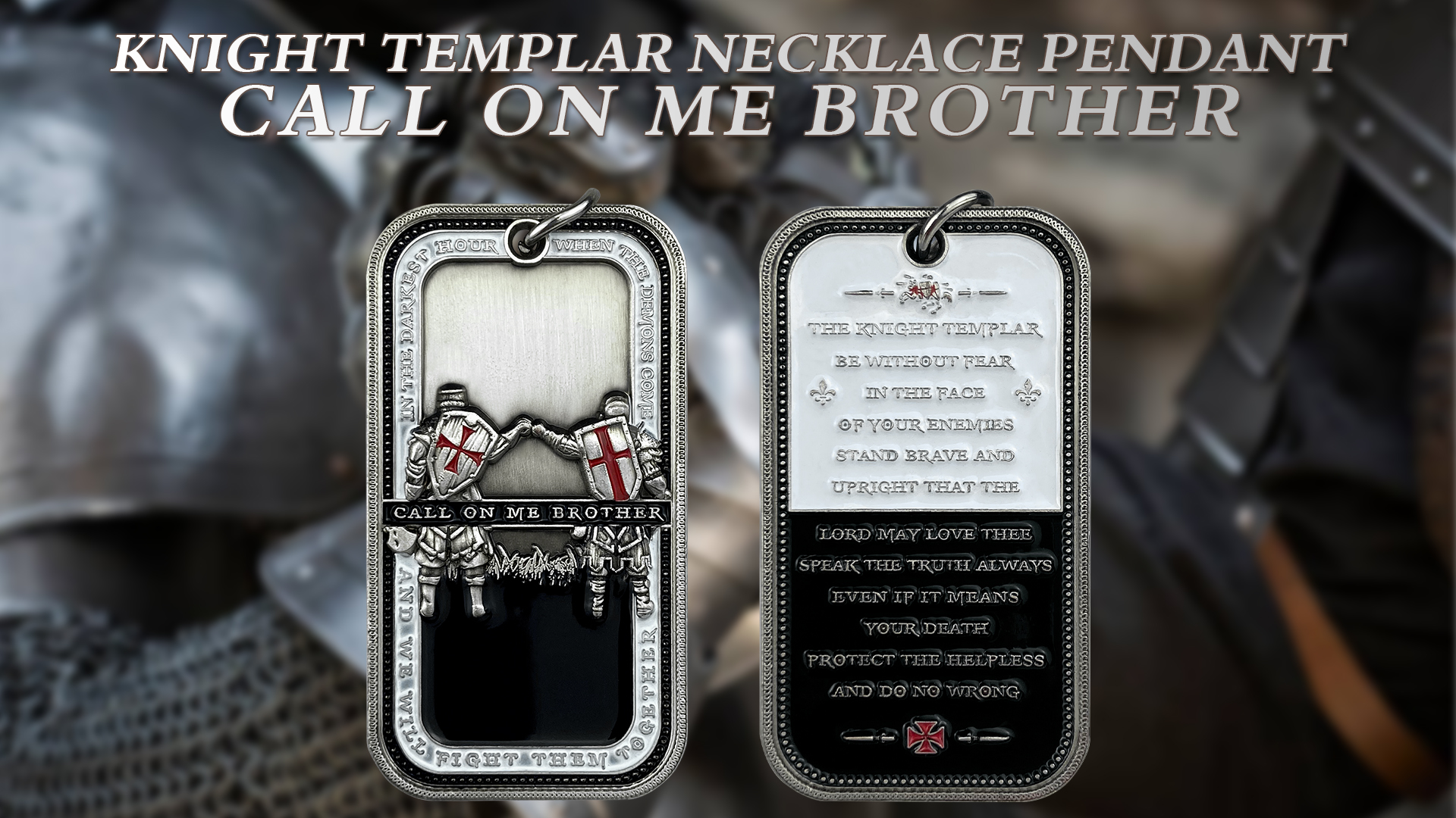 &TEAM War Cry ネックレス サノク + おまけ Amazon.com: BHealthLife Knight Templar Call On Me Brother Dog Tag