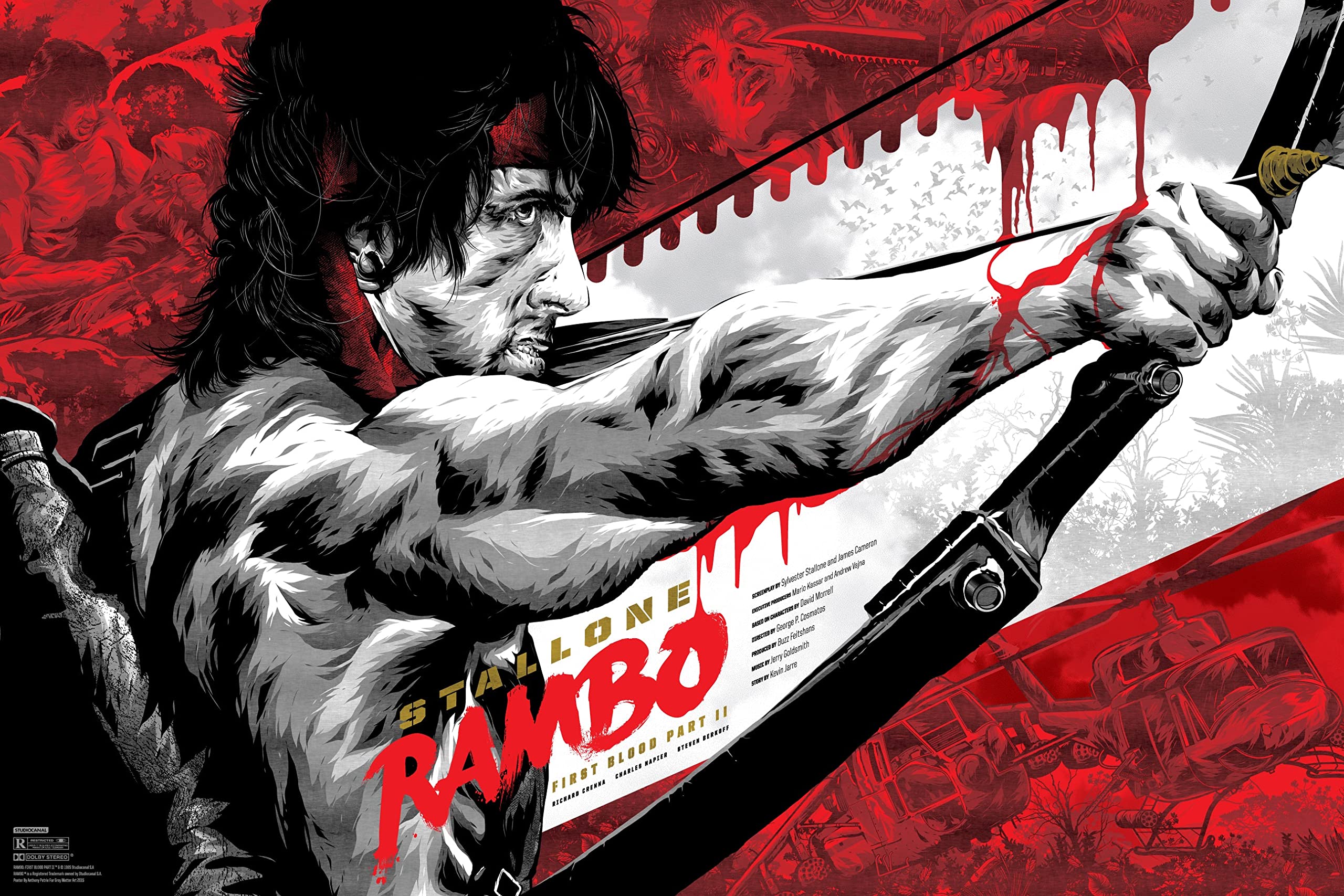 Tallenge - Rambo (First Blood Part II) - Sylvester Stallone - Hollywood Action Movie Poster - Large Poster(Paper,18x24� inches, Multicolour)