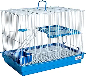 GAIOLA PARA COELHO PORQUINHO DA INDIA E CHINCHILA COM ANDAR AZUL
