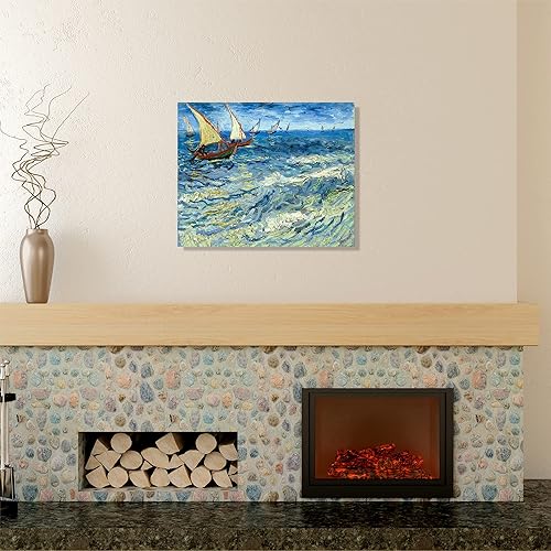 Miniatura 1089 de A&T ARTWORK The Starry Night de Vincent Van Gogh. Tamaño del marco: 36 x 30 pulgadas, tamaño de la imagen: 30 x 24 pulgadas, reproducciones clásicas