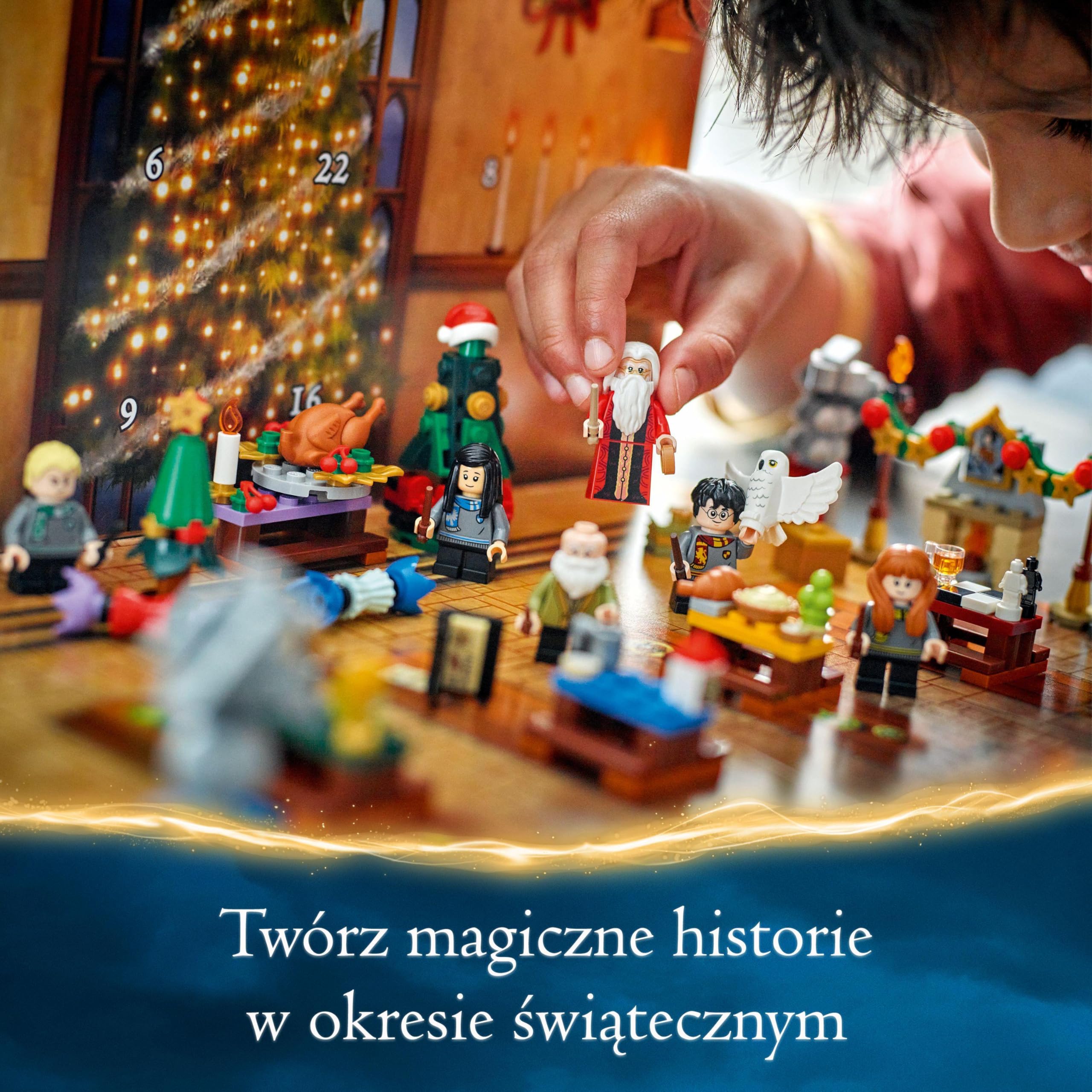 LEGO Harry Potter Kalendarz adwentowy 2024 rok, Zabawka dla Dziecka do Zbudowania, 7 Minifigurek i 16 Minimodeli, Prezent dla 7-latka, dla Chłopca i Dziewczynki na Mikołajki i na Święta, 76438