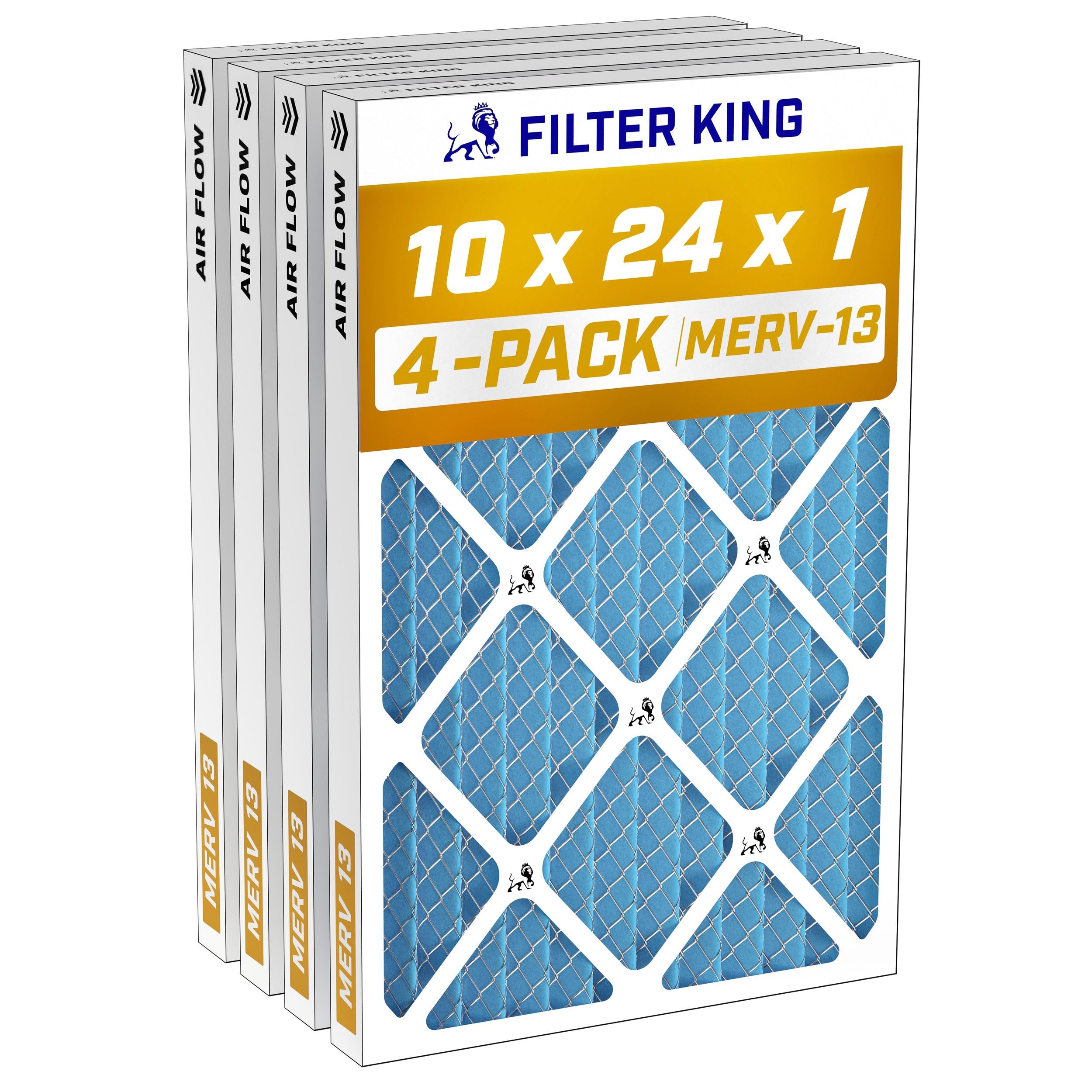 Filter King 10x24x1 MERV 13 four pack