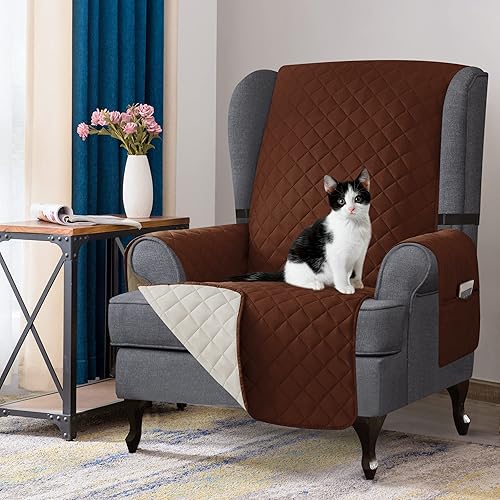 Vista 191 de Chun YI. - Funda reversible para sofá, funda para sillón, fácil de instalar, lavable, cubiertas para sala de estar. Negro