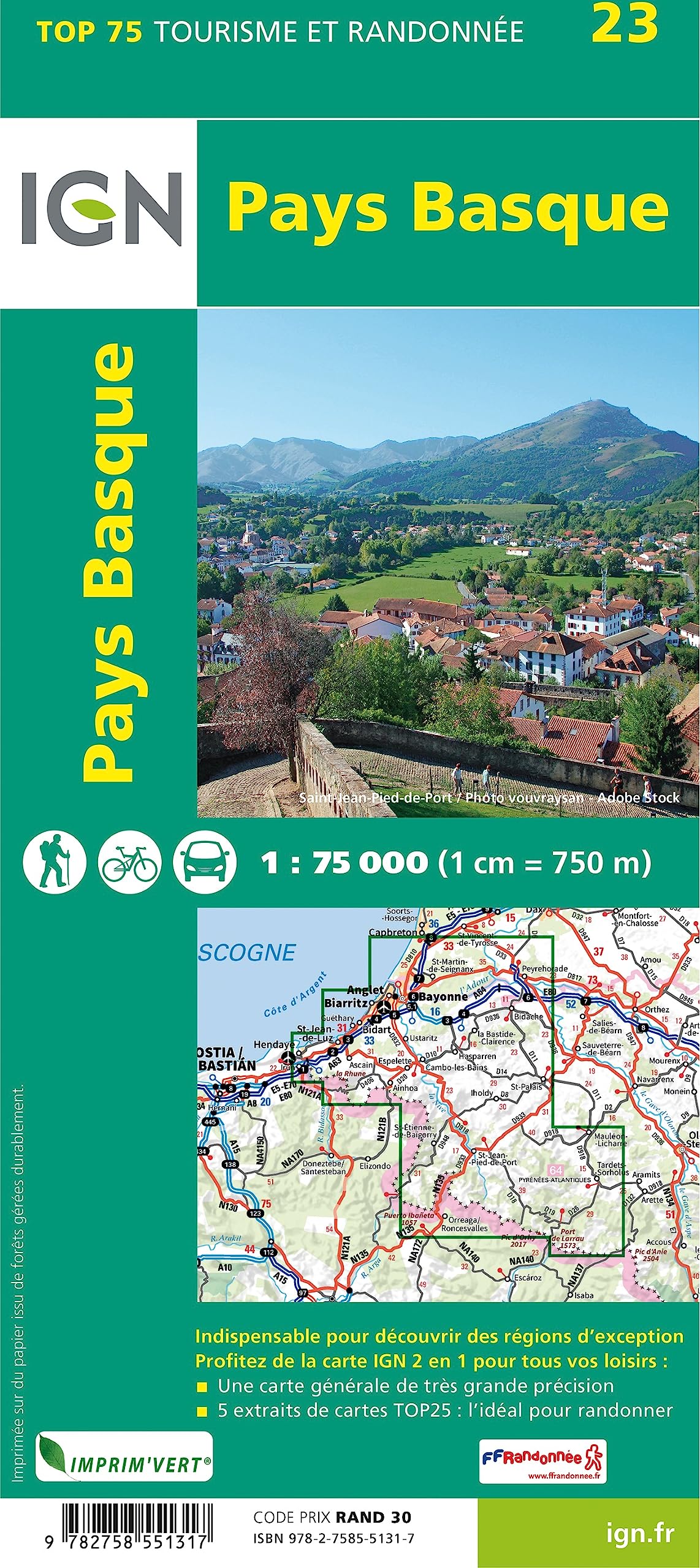 Top75023 Pays Basque 1/75.000: 75023