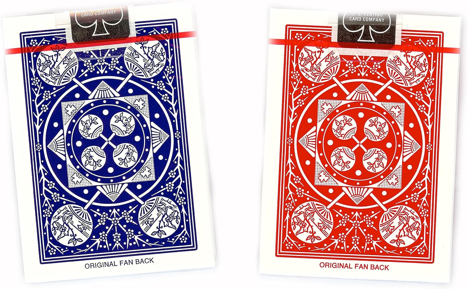 Tally-Ho Fan Back Design Playing Cards 12 Decks (6 Red, 6 Blue)