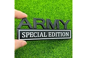 2 Pack Black and White Army Emblem Car Decals