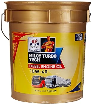 HP Lubricants Milcy Turbotech 15W-40 API CI4+ Engine Oil for Cars (17 L)
