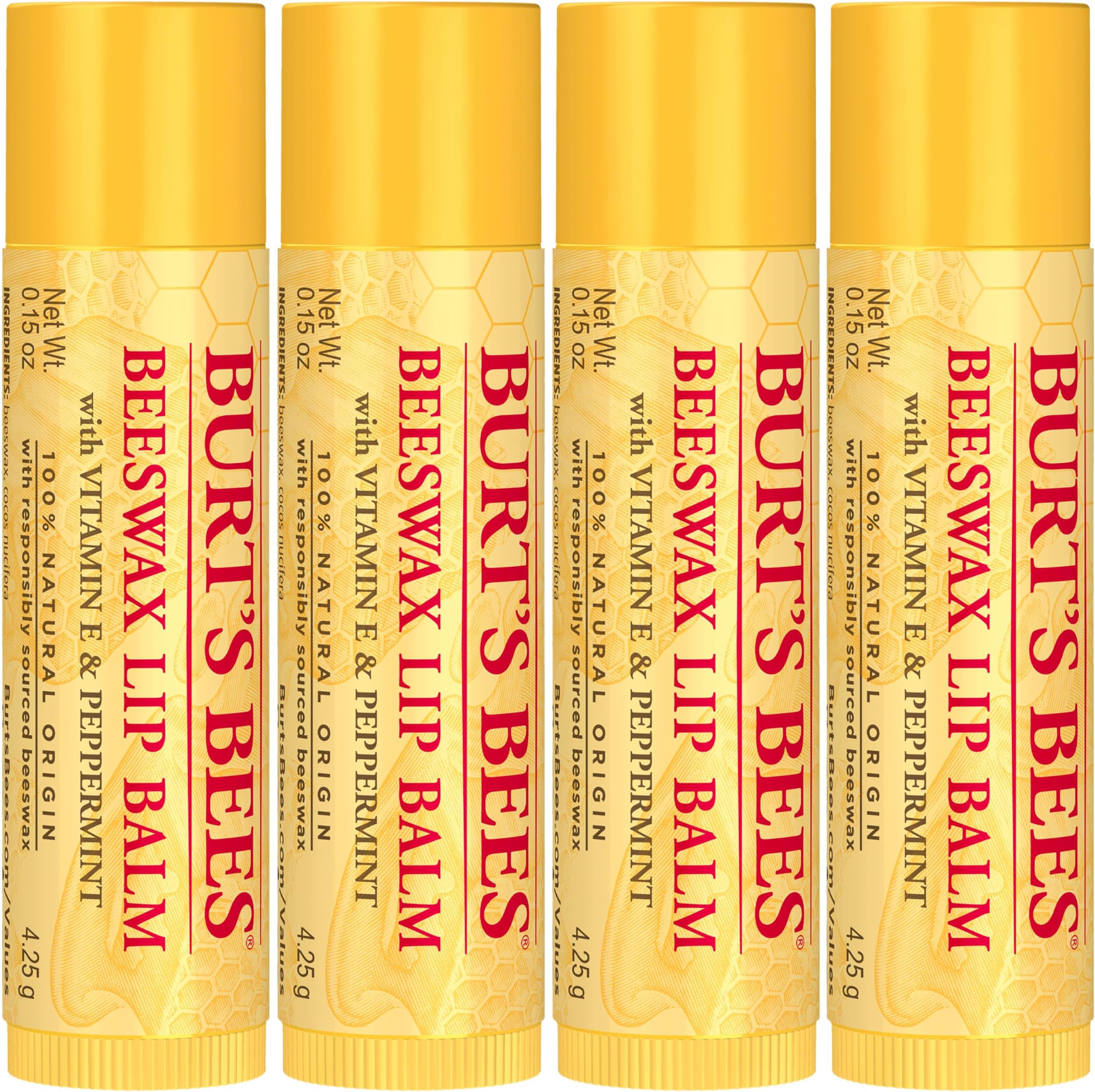 Burt's Bees 100% Natural Moisturizing Lip Balm (Original Beeswax)