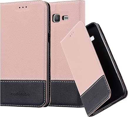 Cadorabo Funda Libro para Samsung Galaxy Grand Prime en Rosa Oro MARR?N ? Cubierta Protecc?on con Cierre Magn?tico, Tarjetero y Funci?n de Suporte ? Etui Case Cover Carcasa