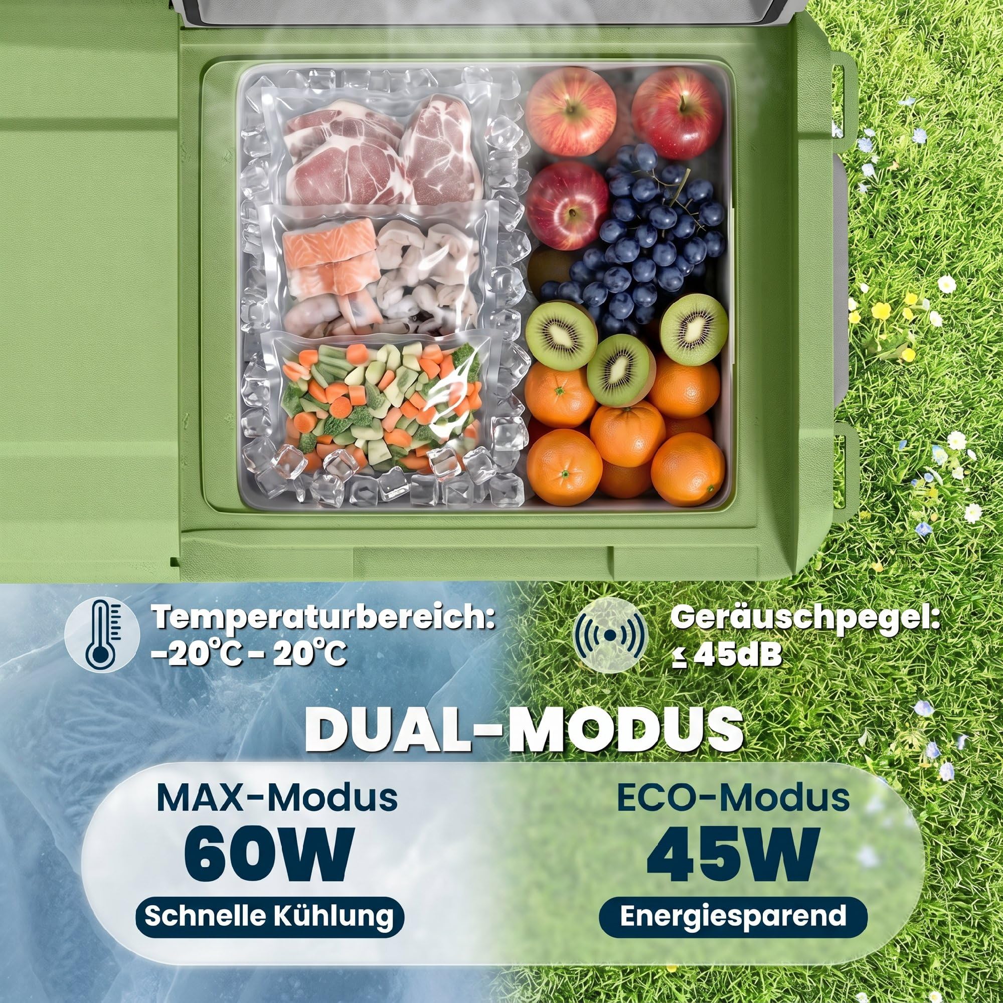 Kompresorowa lodówka elektryczna 24,2L z funkcją chłodzenia