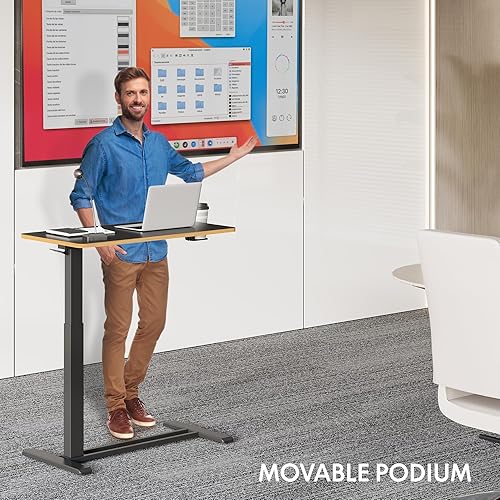 Vista 89 de FLEXISPOT - Mesita médica ajustable con ruedas, escritorio de pie neumático y móvil para laptop, mesa para colocar sobre la cama