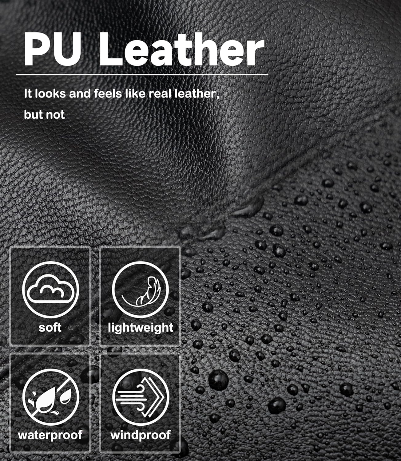 TLAENSON Boys Black Leather Jacket Studded Motorcycle Faux Leather Coat - Image 5