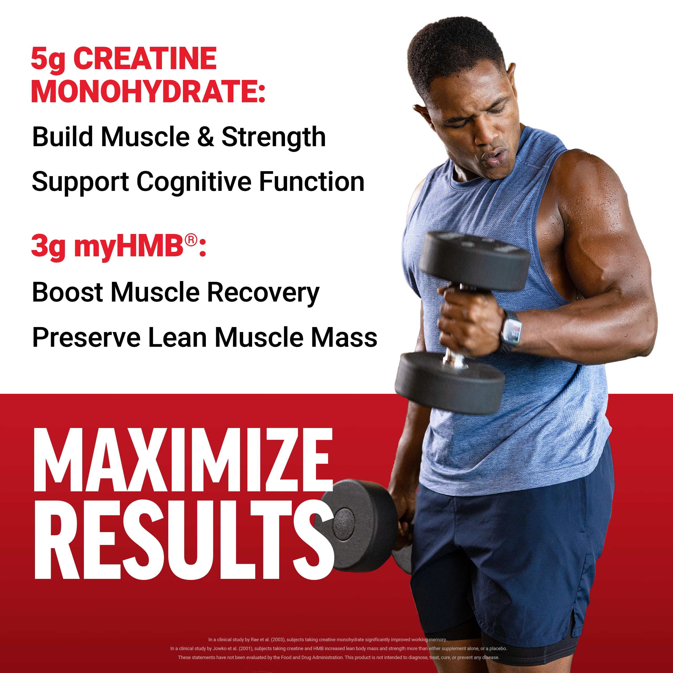 Force Factor Creatine HMB Powder, 5g Creatine Monohydrate + 3g myHMB — Amazon image 2