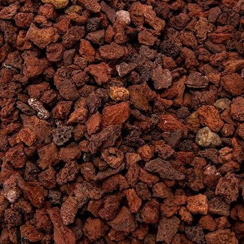 18 Pounds Red Lava Rock Soil Additive for Succulents Cactus, Volcanic Rock Stones for Plants