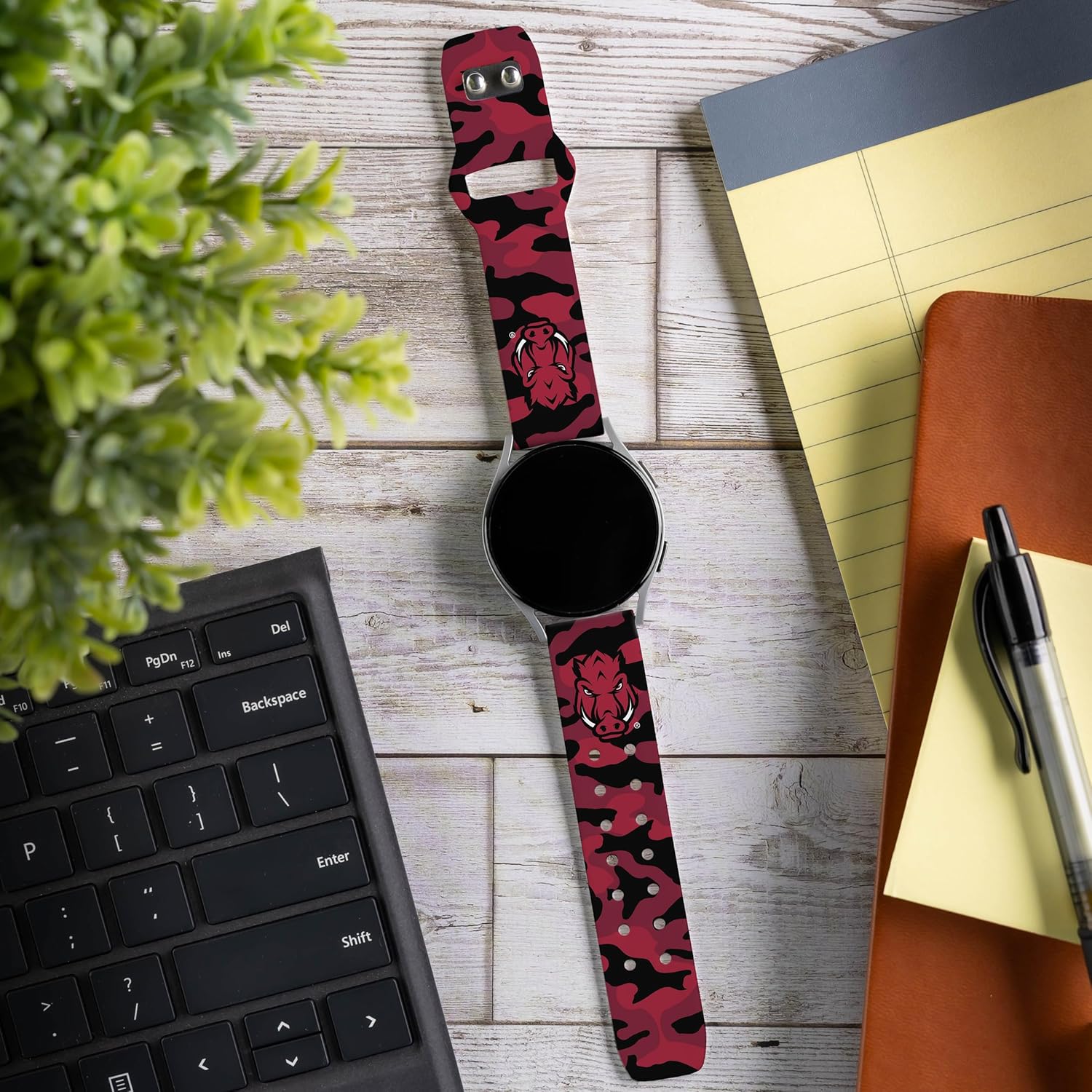 Affinity Bands Arkansas Razorbacks HD Watch Band Compatible with Samsung Galaxy Watch and more