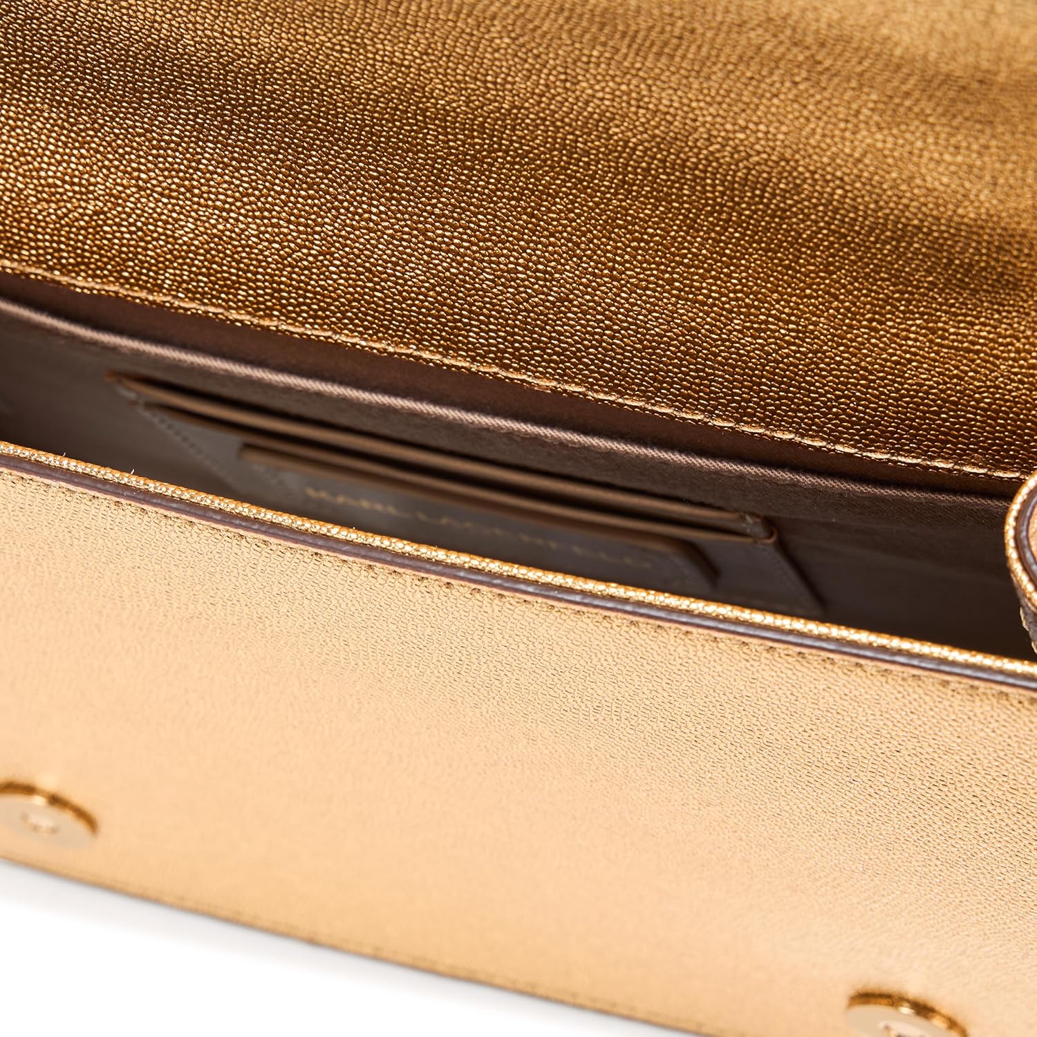 KARL LAGERFELD Paris Women's Crossbody, Metallic Gold, One Size