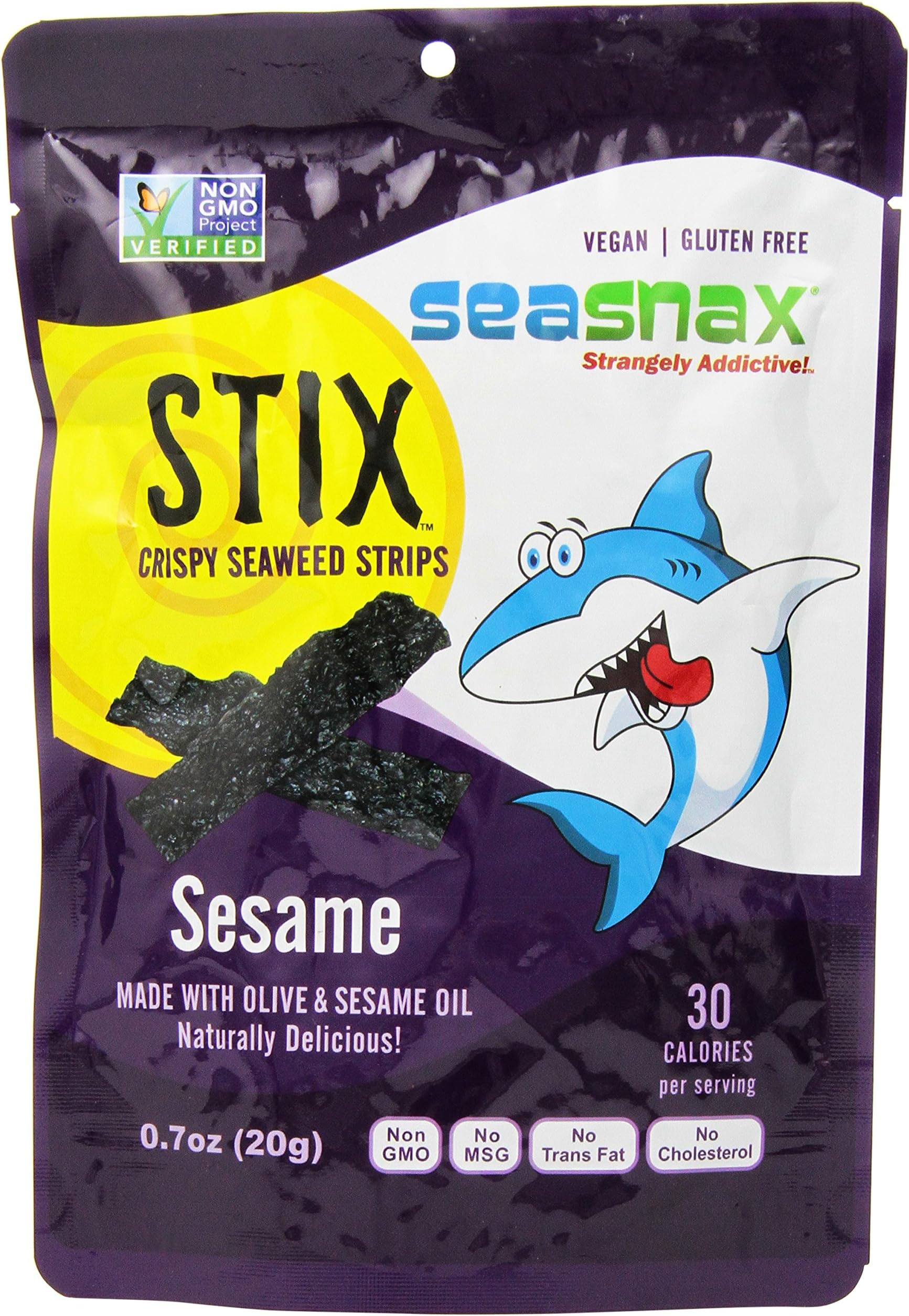 SeaSnax Stix Crispy Seaweed Strips, Sesame, 0.7 Ounce