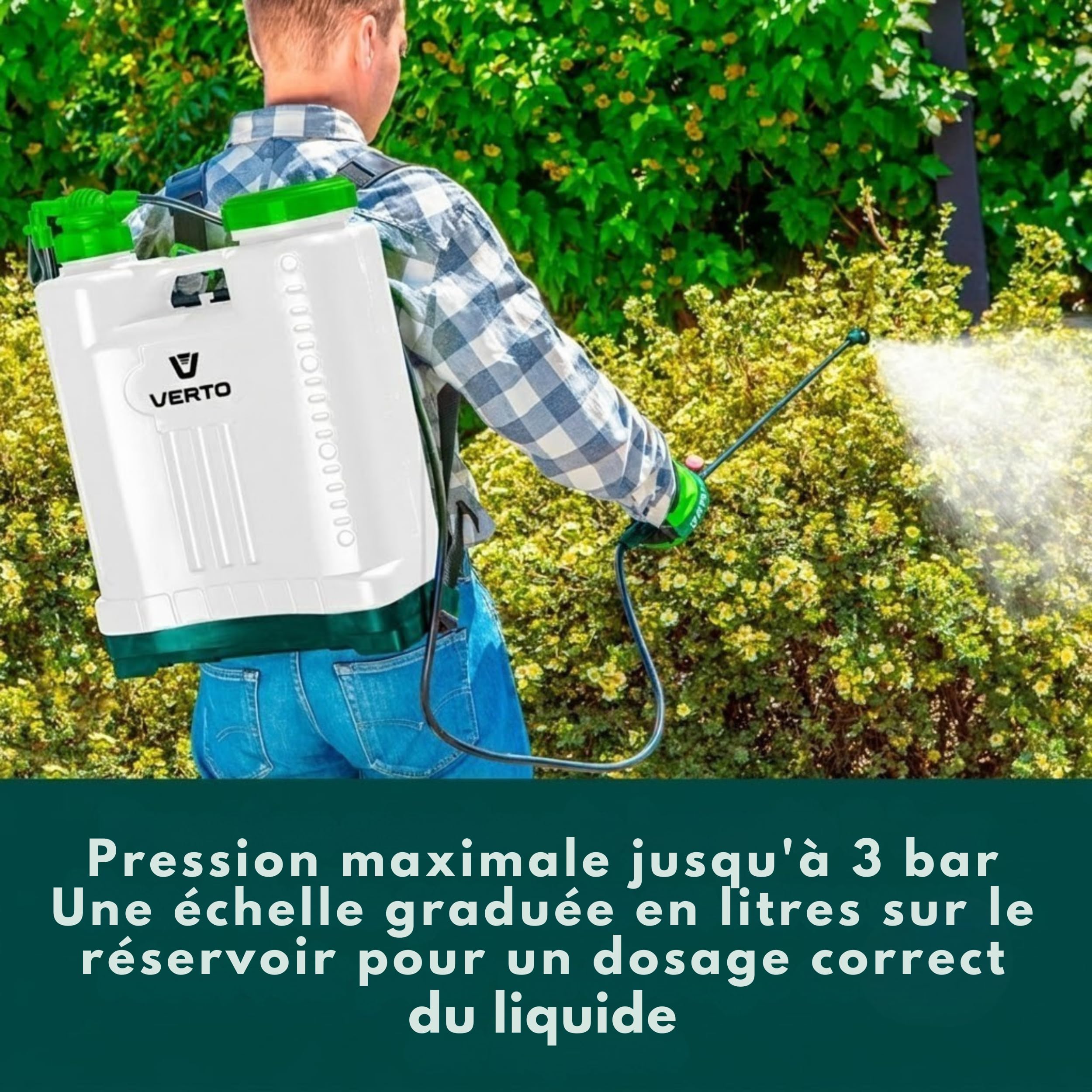 Pulvérisateur à pression professionnel pour le dos 20 l