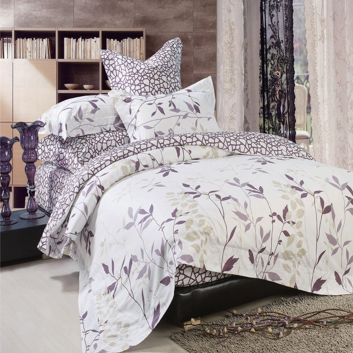 NORTH HOME Iris DC QN Duvet Cover Set, Queen