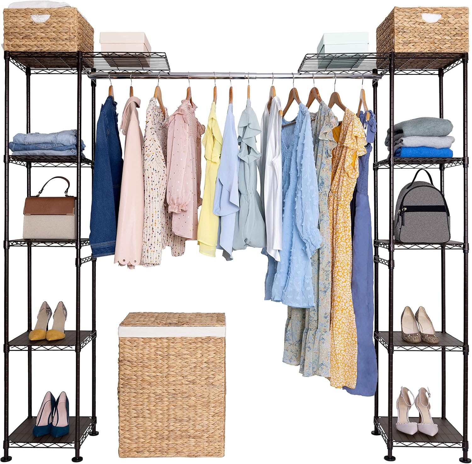 Amazon.com: Seville Classics Closet Garment Organizer with Metal ...