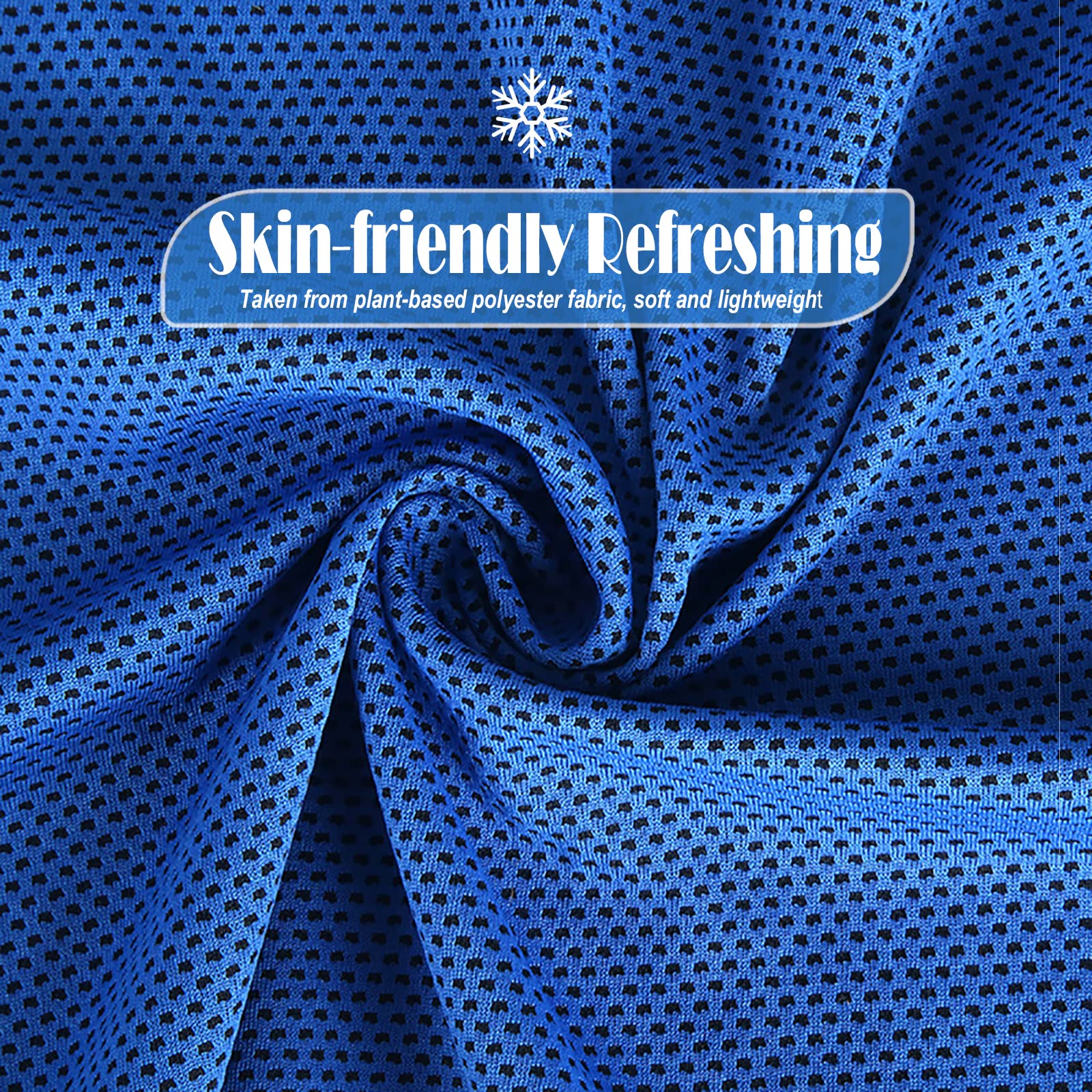 Lot de 20 serviettes rafraîchissantes en microfibre respirante pour le cou et le visage avec sac pour le yoga, la gym, la plage, 101,6 x 30,5 cm, bleu foncé