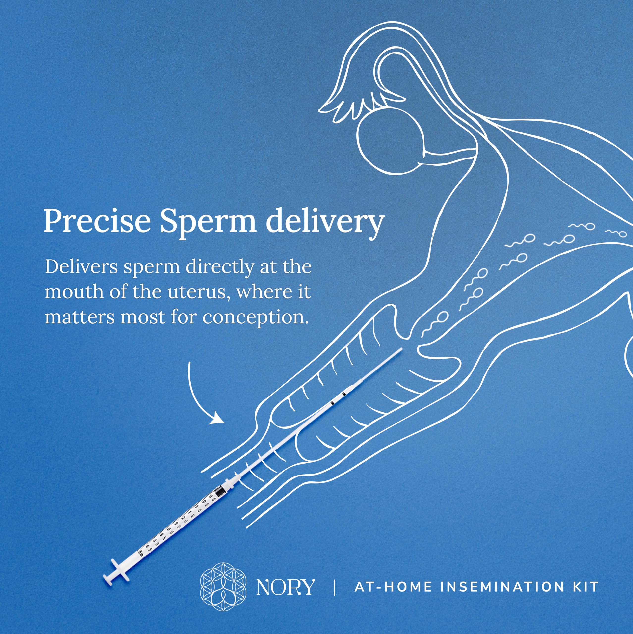 Nory At Home Self Insemination IVI Kit for Women, Designed By Fertility Doctor, Get Pregnant Naturally, Pack of 5 Catheters, 5 Syringes, 1 Collection Cup, Baby Conceive Kit for Home (Pack of 1)
