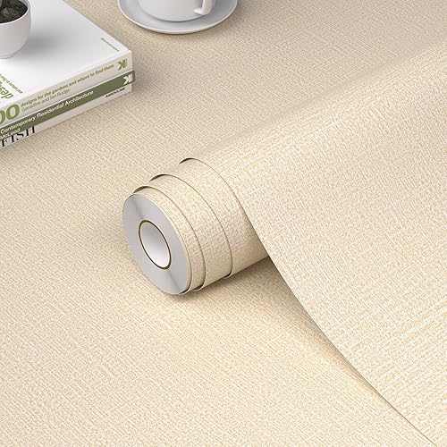 Miniatura 13 de WADILE - Papel tapiz de césped autoadhesivo de 15.7 x 78.7 pulgadas, papel de contacto texturizado para armarios, papel de pared de lino falso