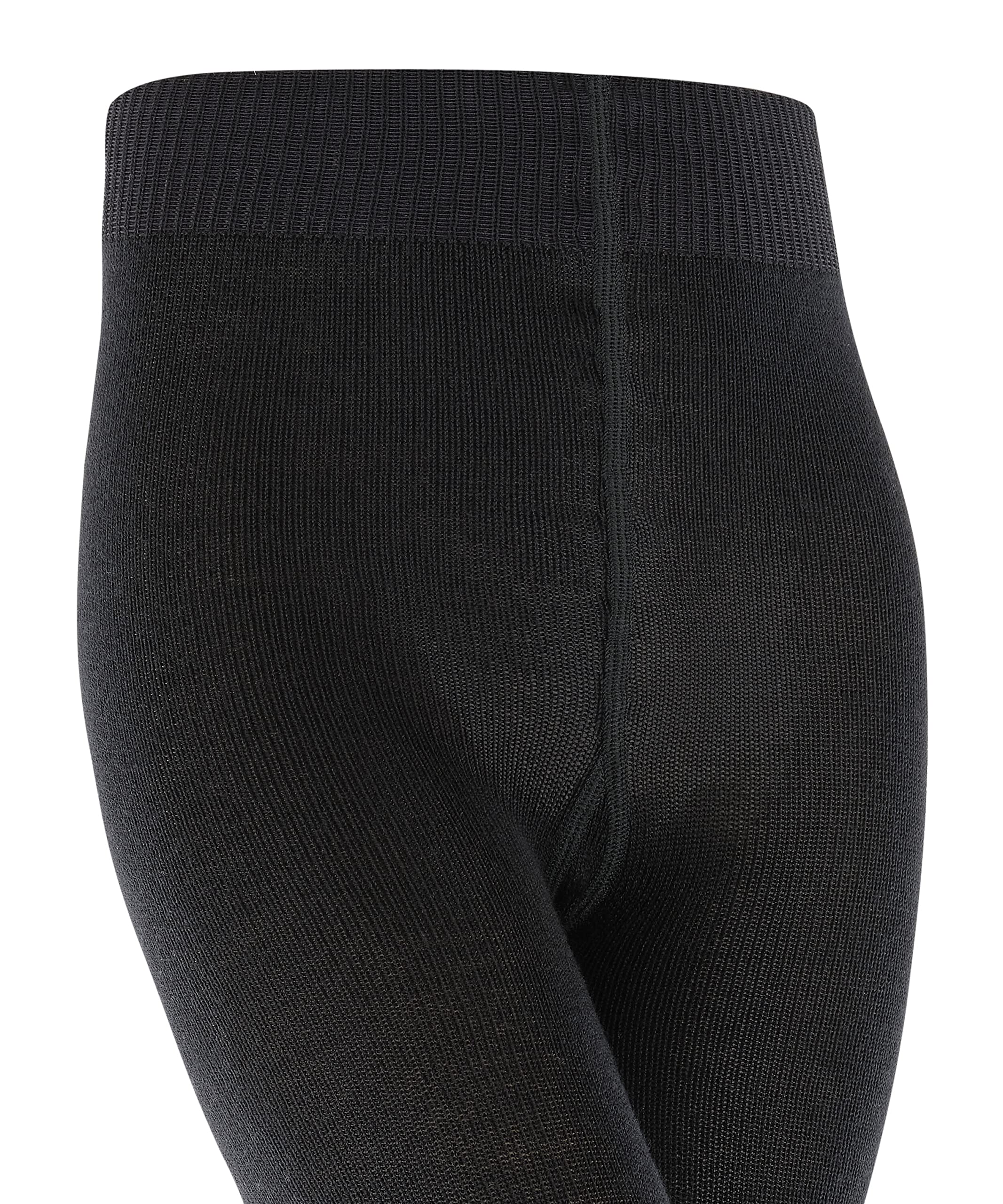 FALKE Uniseks - dzieci Rajstopy Comfort Wool K TI Wełna Merynosa grube jednokolorowe 1 Para, Czarny (Black 3000), 110-116