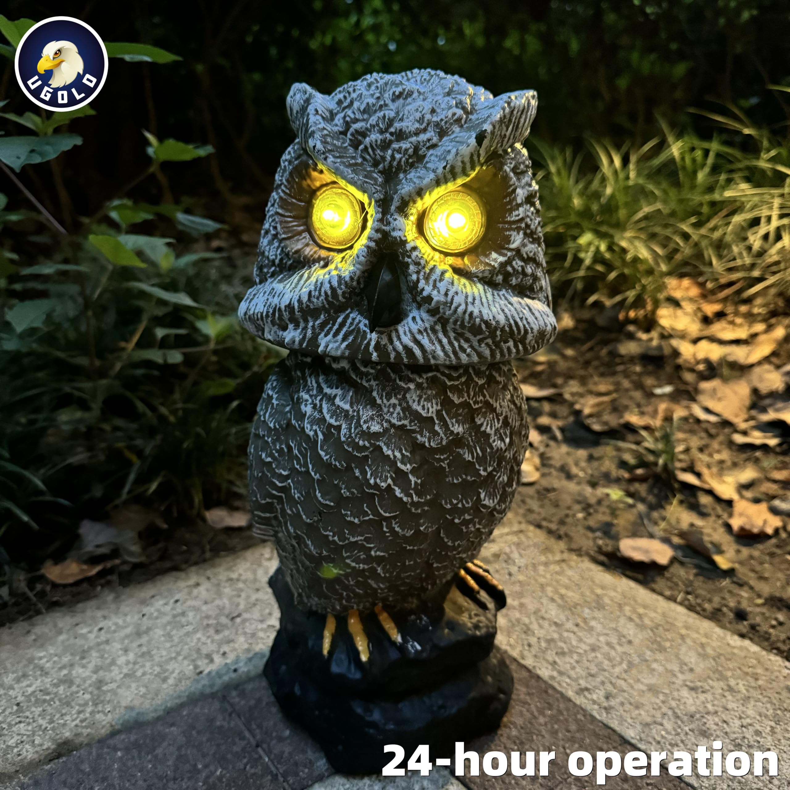 Amazon.com: Ugold Solar Powered Owl with Motion Detection, Silent