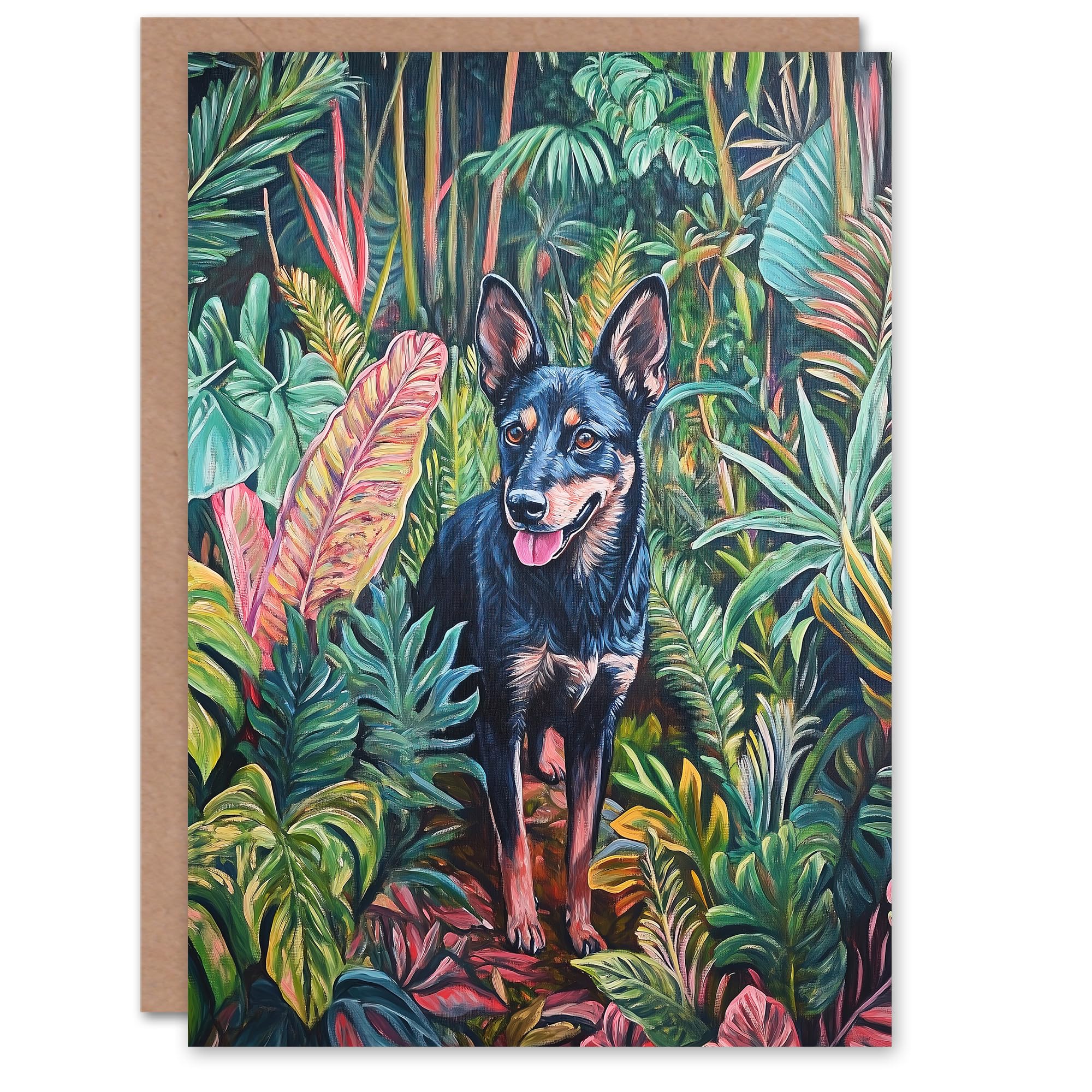 Artery8 Greeting Card - Dog Lover - Birthday - Green