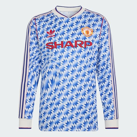 adidas Manchester United Away Long Sleeve Jersey 90