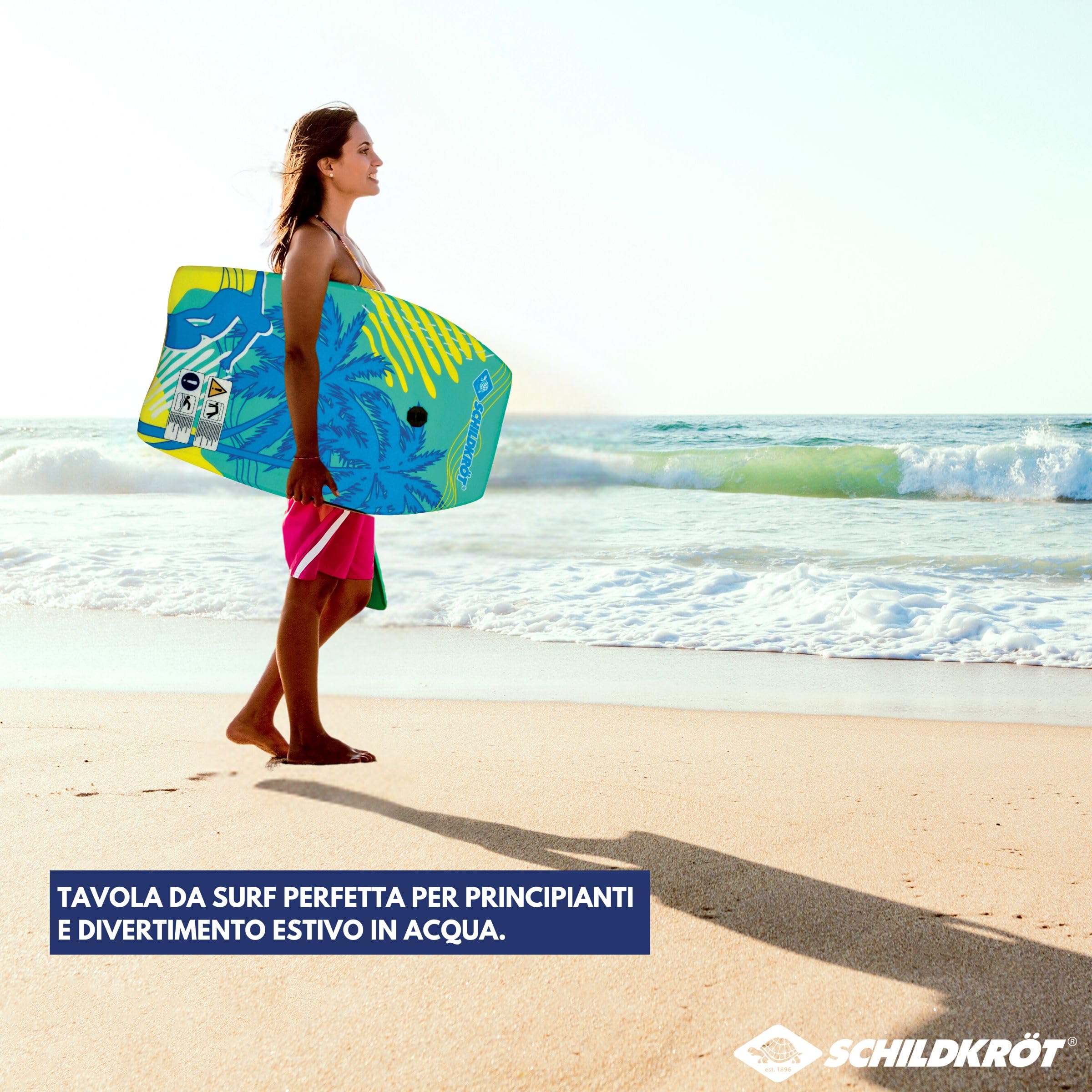 Schildkröt Bodyboard M, con Rivestimento in Nylon e Schiuma EPS, Include Cinghia di Sicurezza per Fissaggio a Mano o Piede, Peso Massimo: 60 kg, 970321