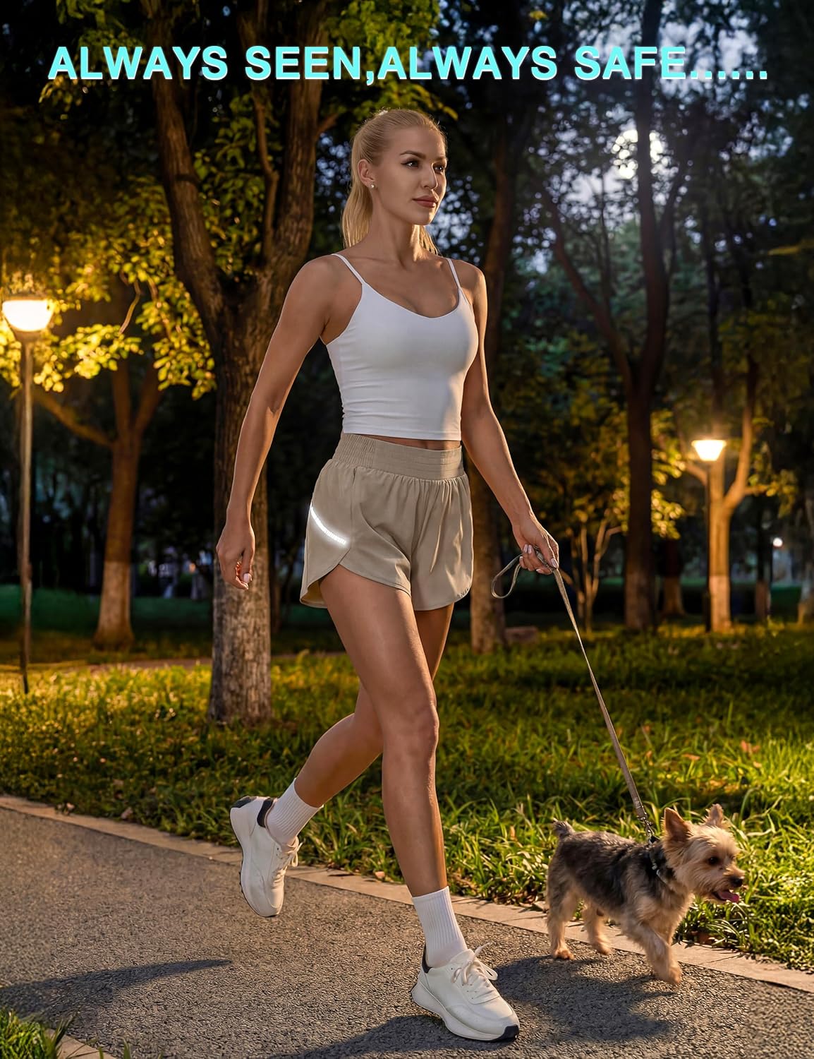 BMJL Womens Workout Gym Shorts Athletic Yoga High Waisted 2 in 1 Sporty Dolphin Running Shorts with Zip Pocket 2.5"