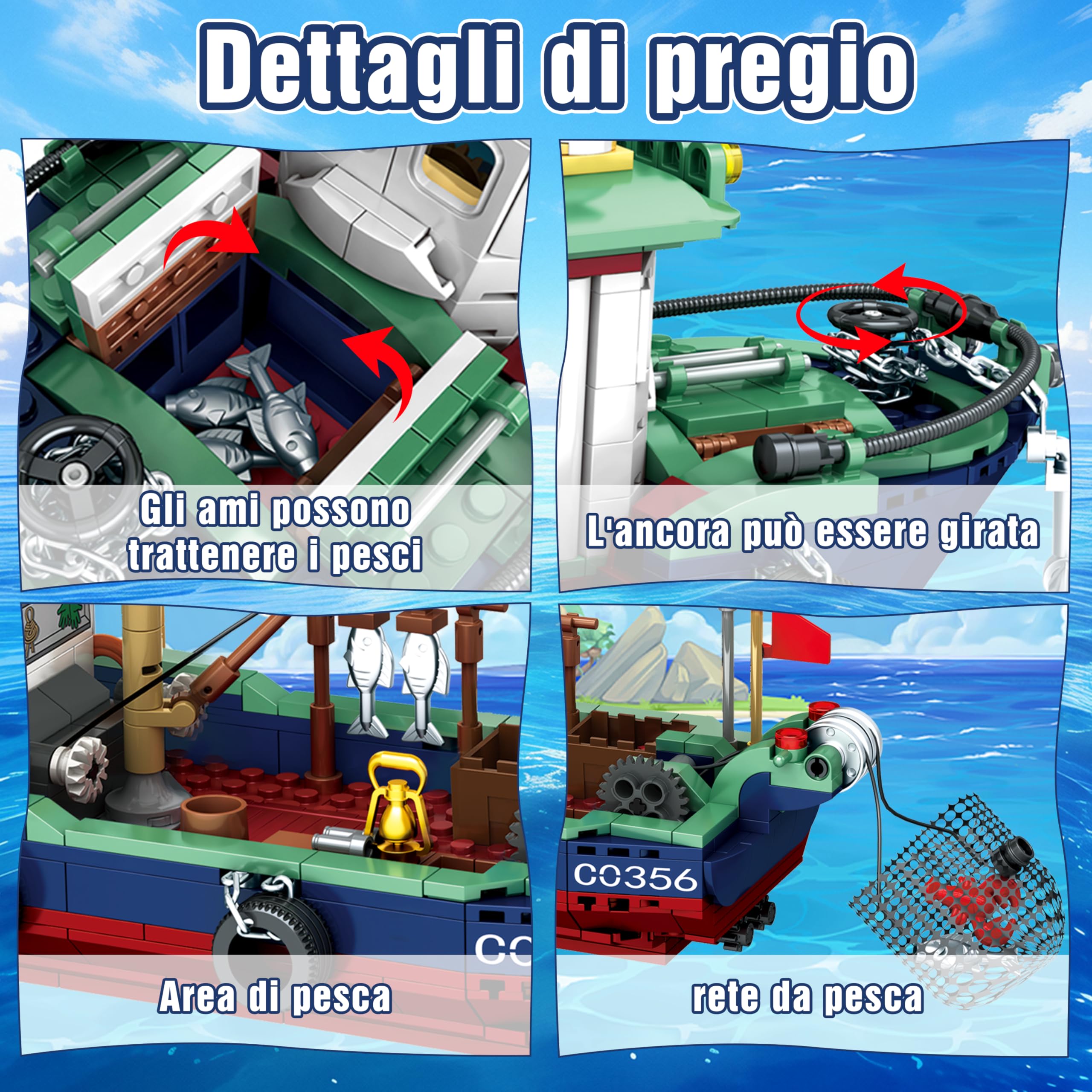 HOGOKIDS City Arctic Explorer Set Di Costruzioni Navali Con Luce LED