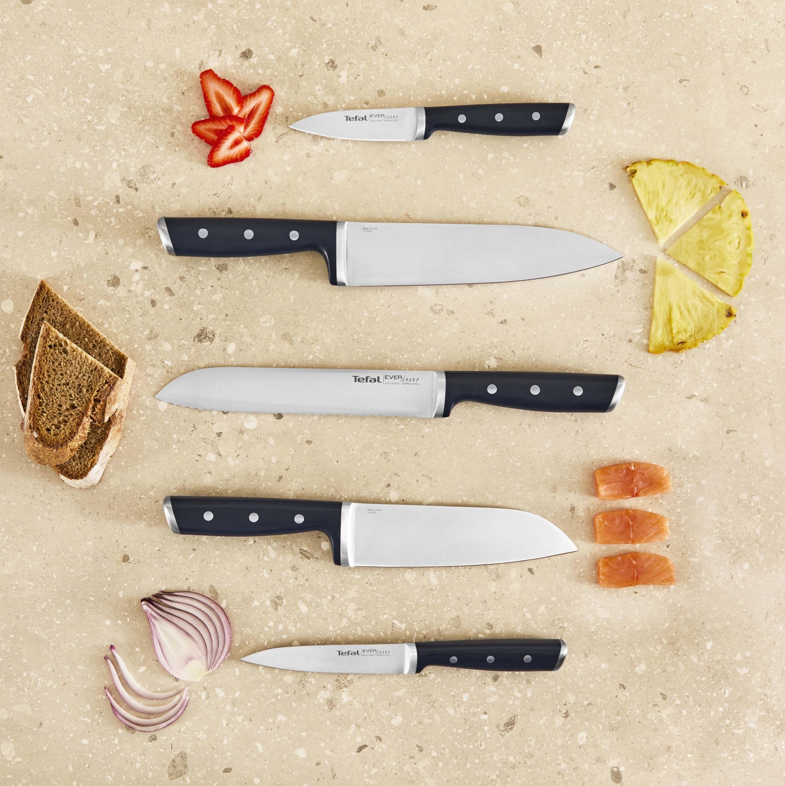 Tefal Bloc 5 Couteaux +AIGUISEUR INTEGRE *