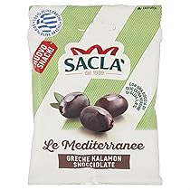 Saclà, Olive Greche Kalamon Denocciolate, Snack Salato, Ideali On-The-GO in Ogni Momento della Giornata, Monoporzione da 40g, Confezione da 12 Pezzi