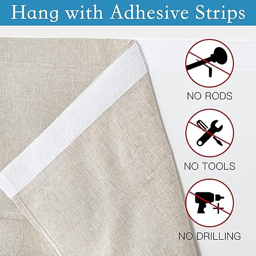 Miniatura 84 de RYB HOME Cortinas de oscurecimiento de habitación para puerta francesa, cortinas de ventana para puertas de vidrio, aislamiento térmico, cortina