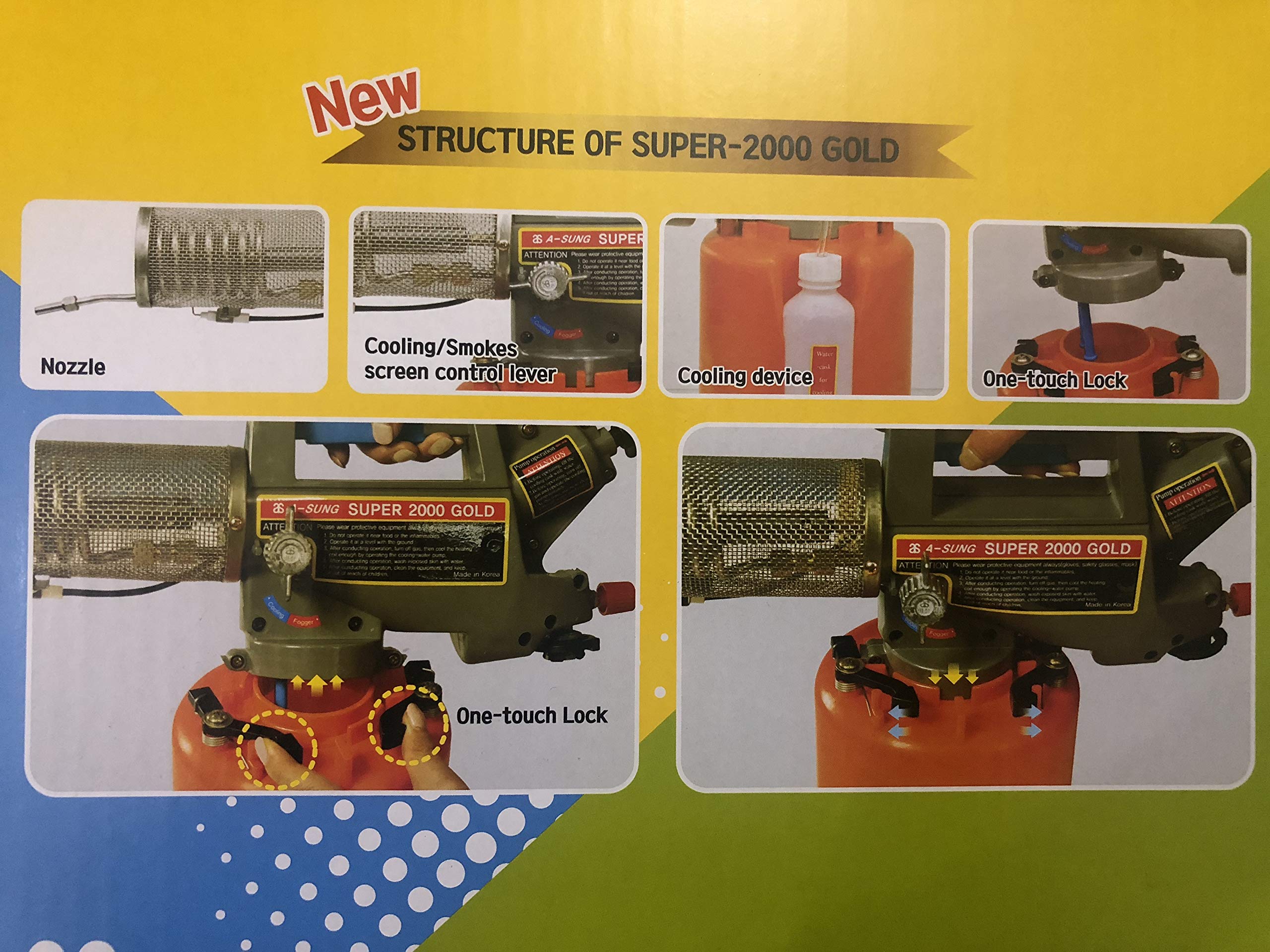 Green Leaf fogging Machine Polycarbonate Insect Control (47 cm x 20 cm x 30 cm, Yellow)-image-45