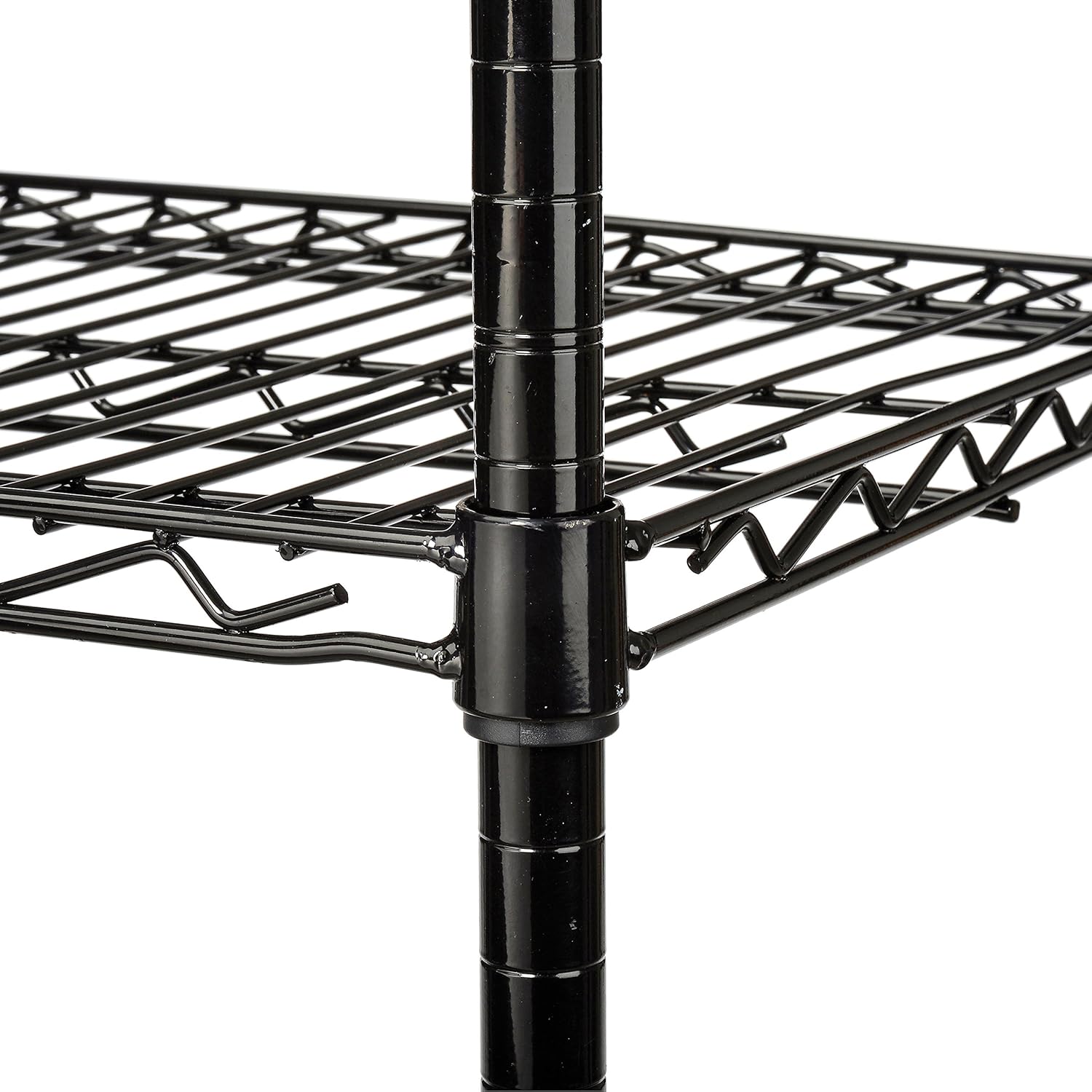 Nexel Economy Adjustable Wire Shelving Unit, 4 Tier, NSF Listed Commercial Storage Rack, 24" x 36" x 74", Black Epoxy