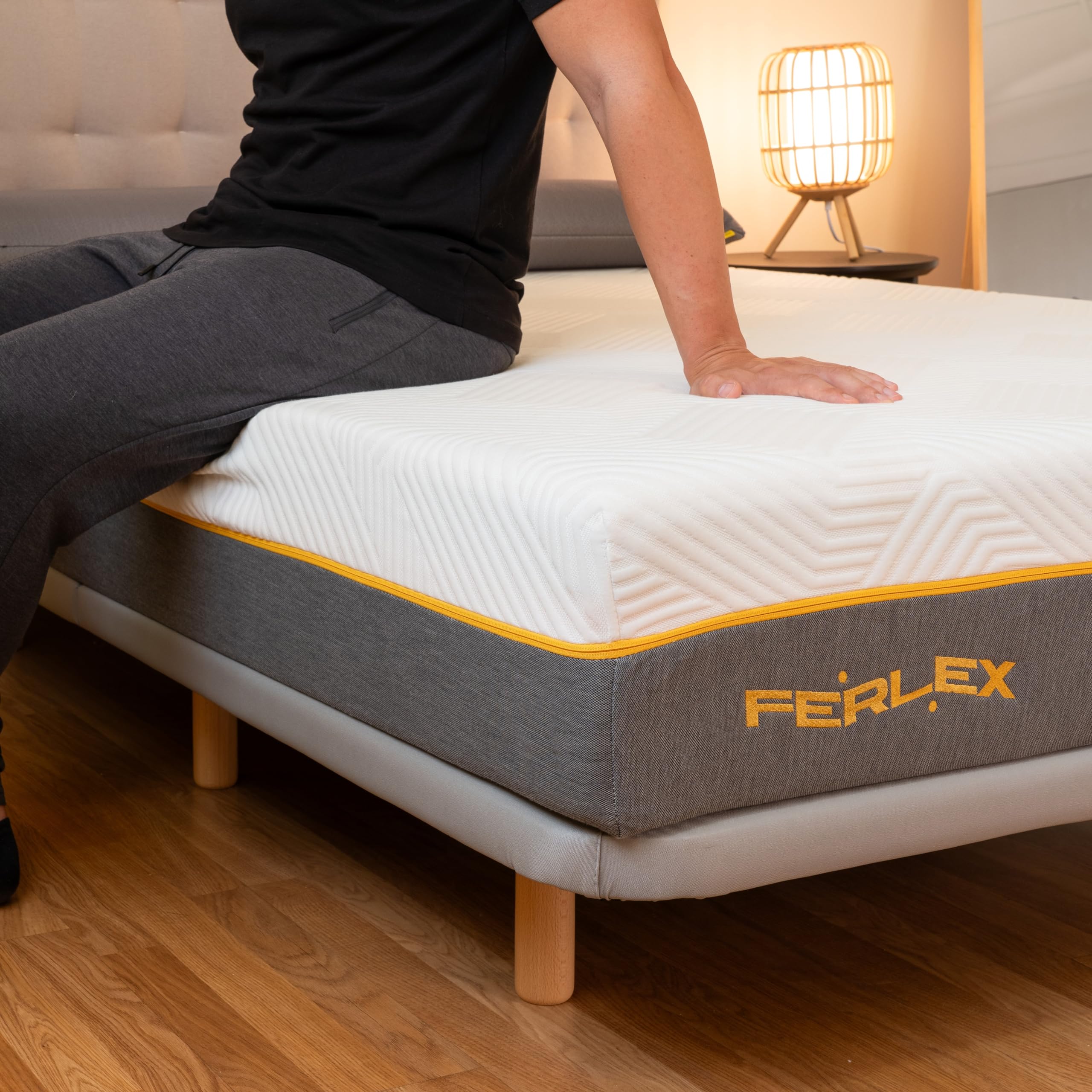 Ferlex - Materasso matrimoniale 150x190 in memory foam | Altezza 24 cm | Multistrato | Alta rigidità | Copertura lavabile