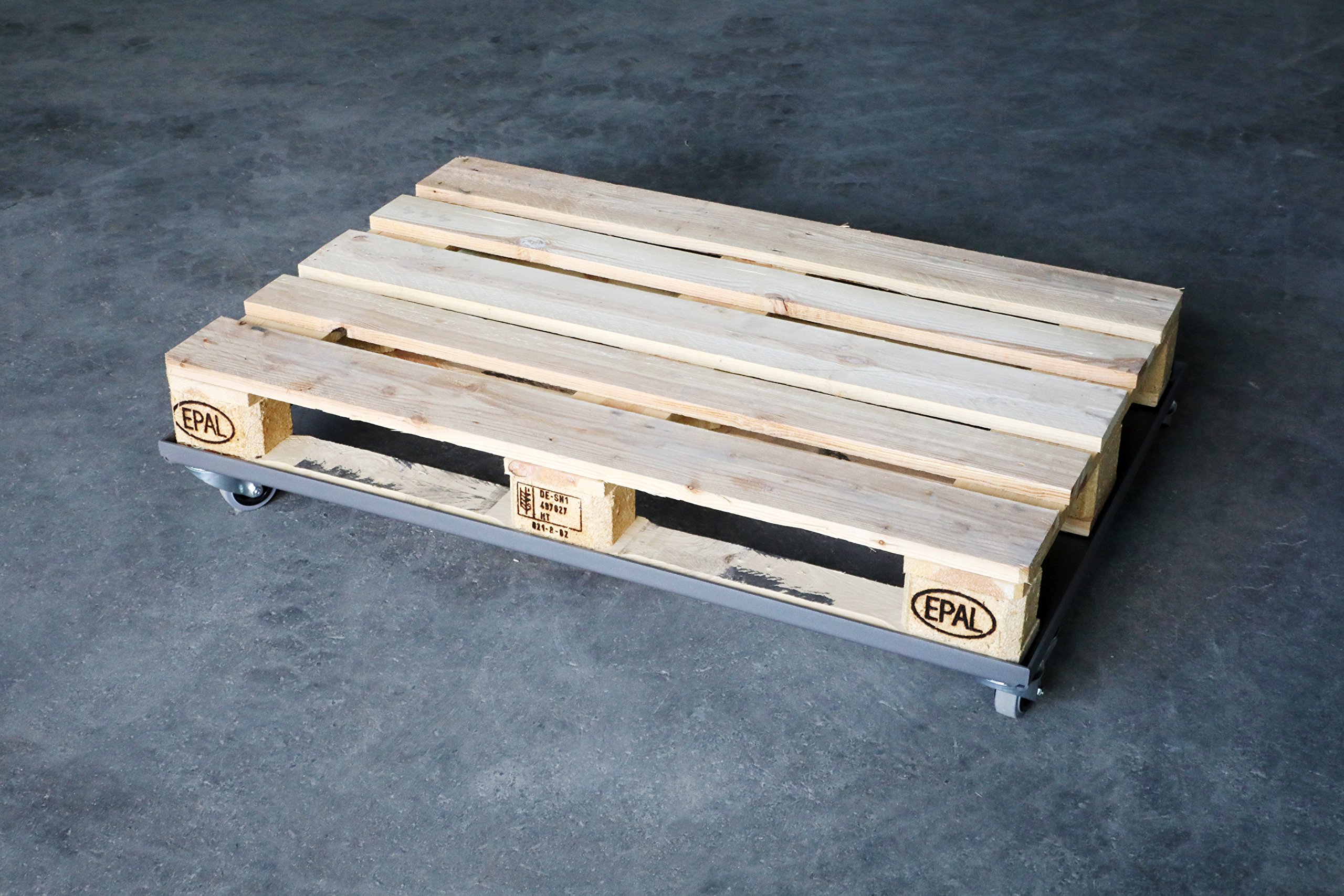 Palettenrollwagen 122x82 cm für Europaletten 120x80cm, 400kg, grau