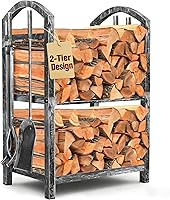 Vista 10 de Amagabeli - Cubierta de estante de leña de 4 pies, resistente a la intemperie, al aire libre, resistente, impermeable, 600D, tela Oxford