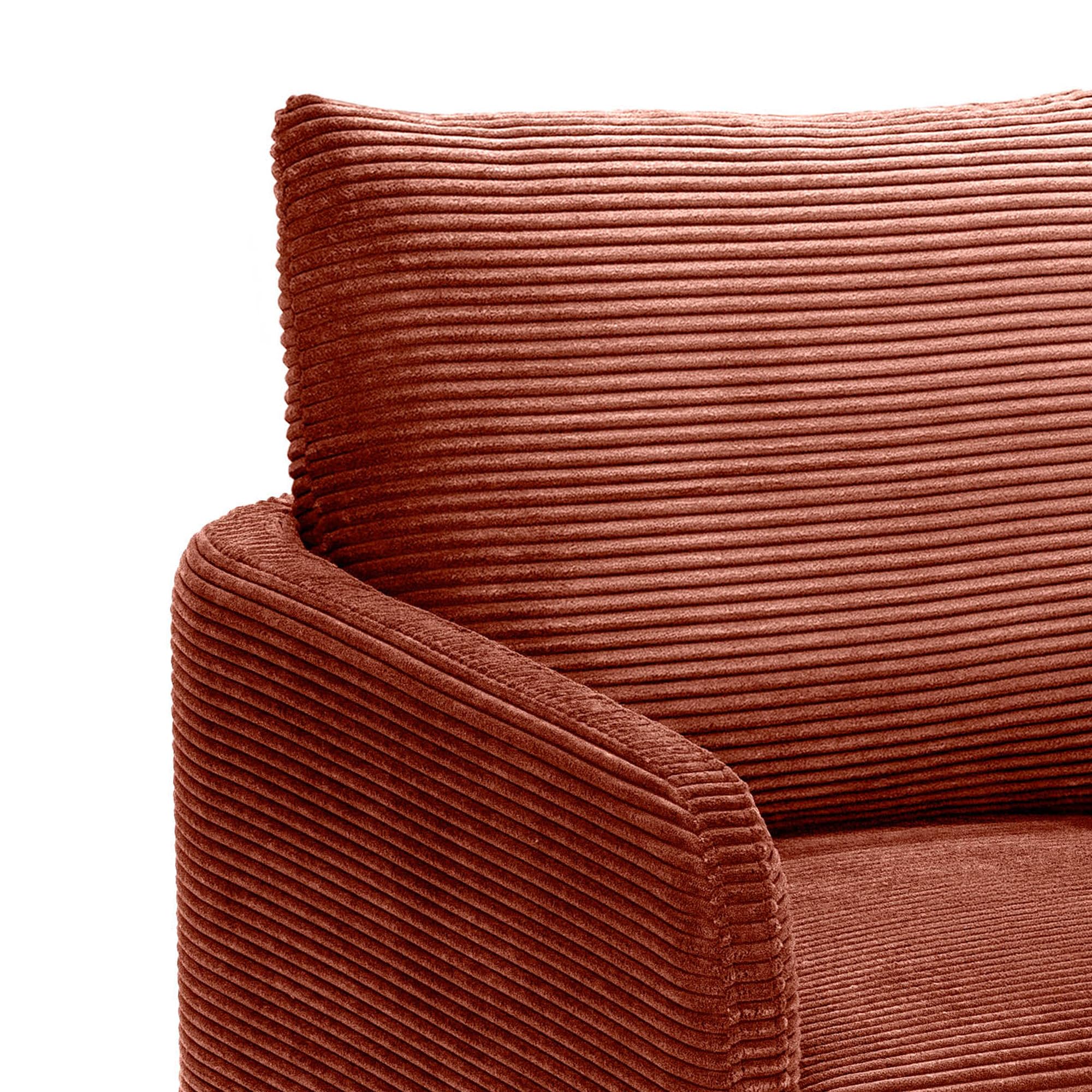 Sillón de diseño Emma en Pana Color Terracota