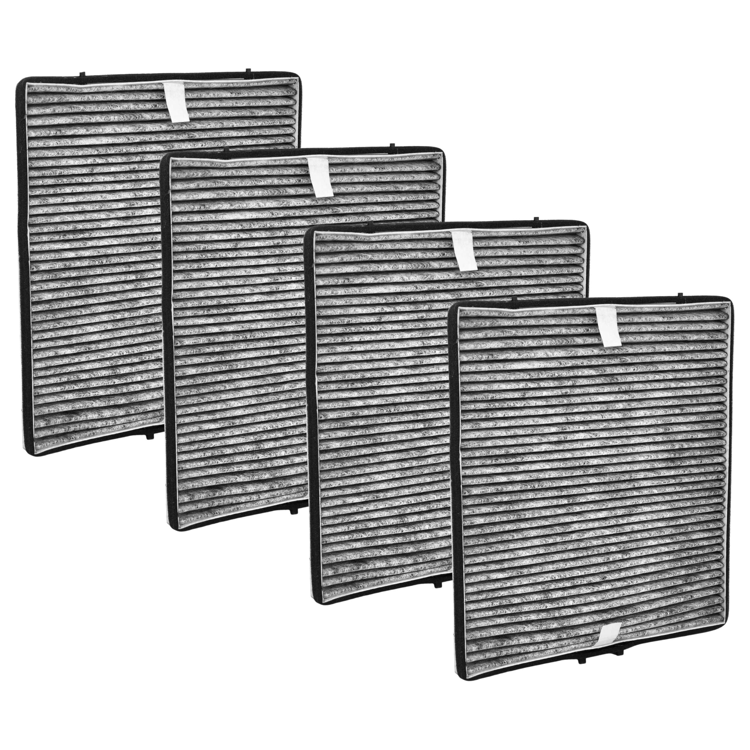 vhbw 4 wymienne filtry z węglem aktywnym do Miele 11762650, DKF 25-P do okapu kuchennego